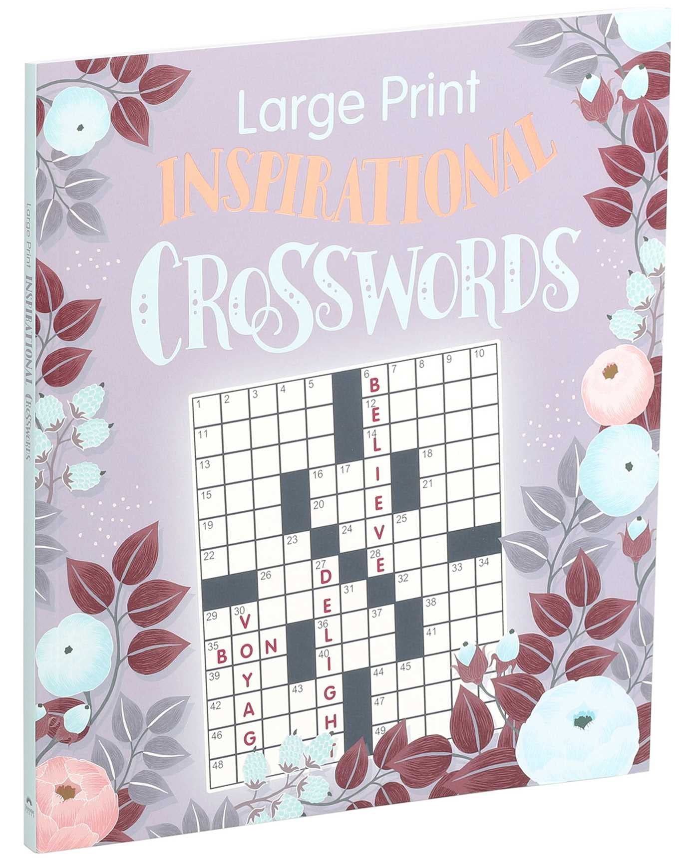 Large Print Inspirational Crossword Puzzle Books for Adults - Easy-to-Read Word Games for Seniors & Visually Impaired - Perfect for Relaxation, Travel & Brain Exercise