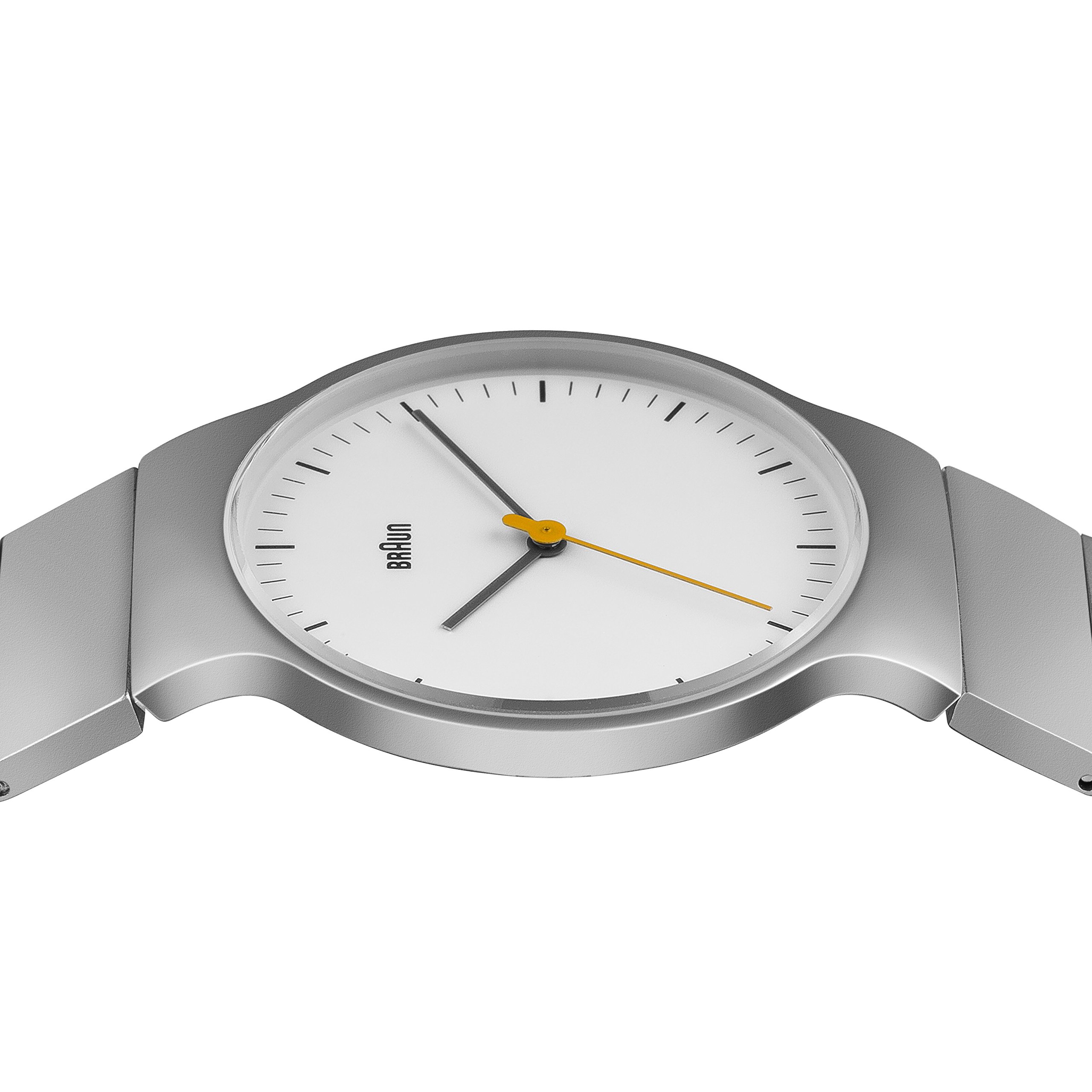 Braun BN0211SLBTG Men's Analog Quartz Watch - White Dial, Silver Stainless Steel Bracelet | Minimalist Dress Watch for Business & Formal Occasions