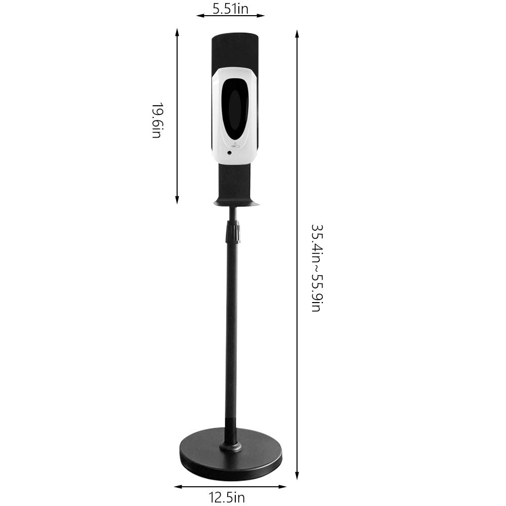 Touchless Automatic Hand Soap Dispenser 1000ML - Adjustable Height with Stainless Steel Floor Stand for Office, School, Hospital & Public Areas | Hygienic Hands-Free Soap Station (US Stock) - Perfect for Restrooms, Kitchens, and High-Traffic Areas