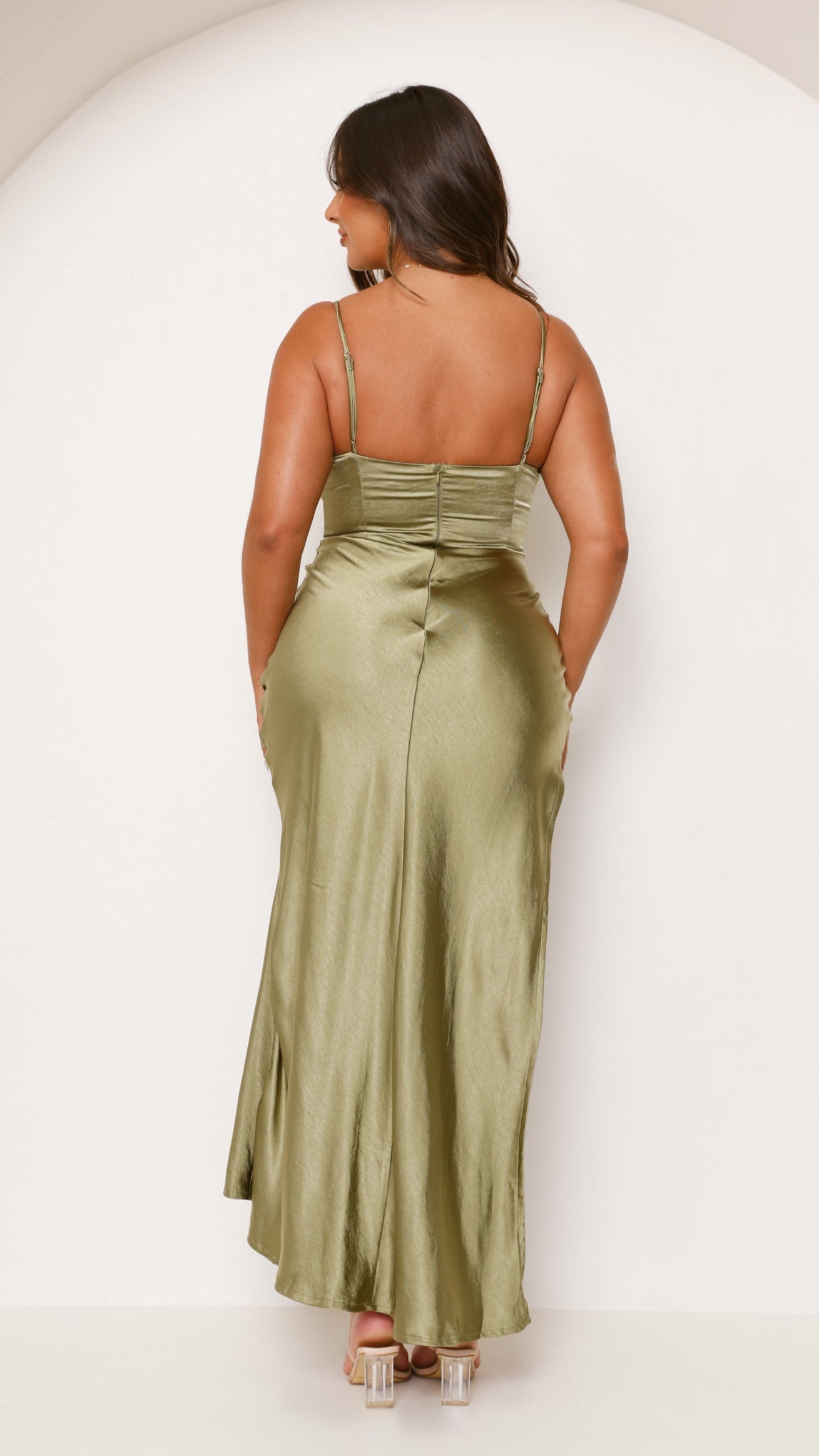 Ava Maxi Dress for Women - Flowy Olive Green Long Summer Dress - Perfect for Beach, Vacation & Casual Wear