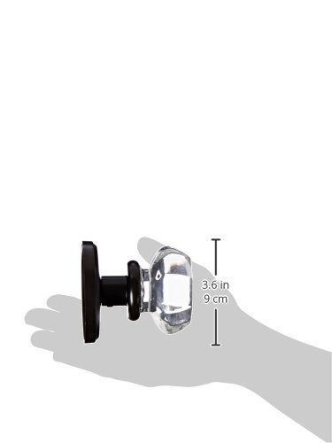 Emtek 8050-OT-US10B Old Town Clear Crystal Dummy Door Knob Set of 2 - Oil Rubbed Bronze Finish with Regular Rosette | Perfect for Closet Doors, Pantries & Interior Decoration