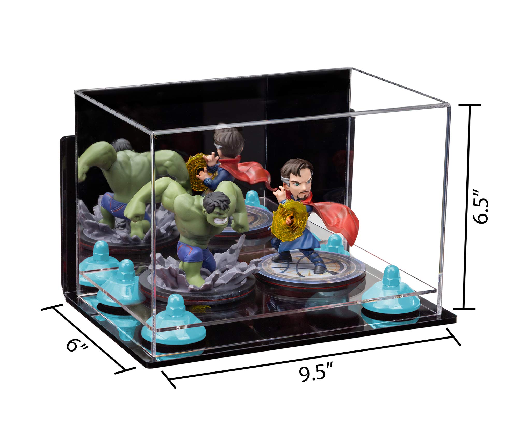 Clear Acrylic Display Case with Adjustable Risers - Perfect for Showcasing Collectibles, Jewelry & Retail Merchandise