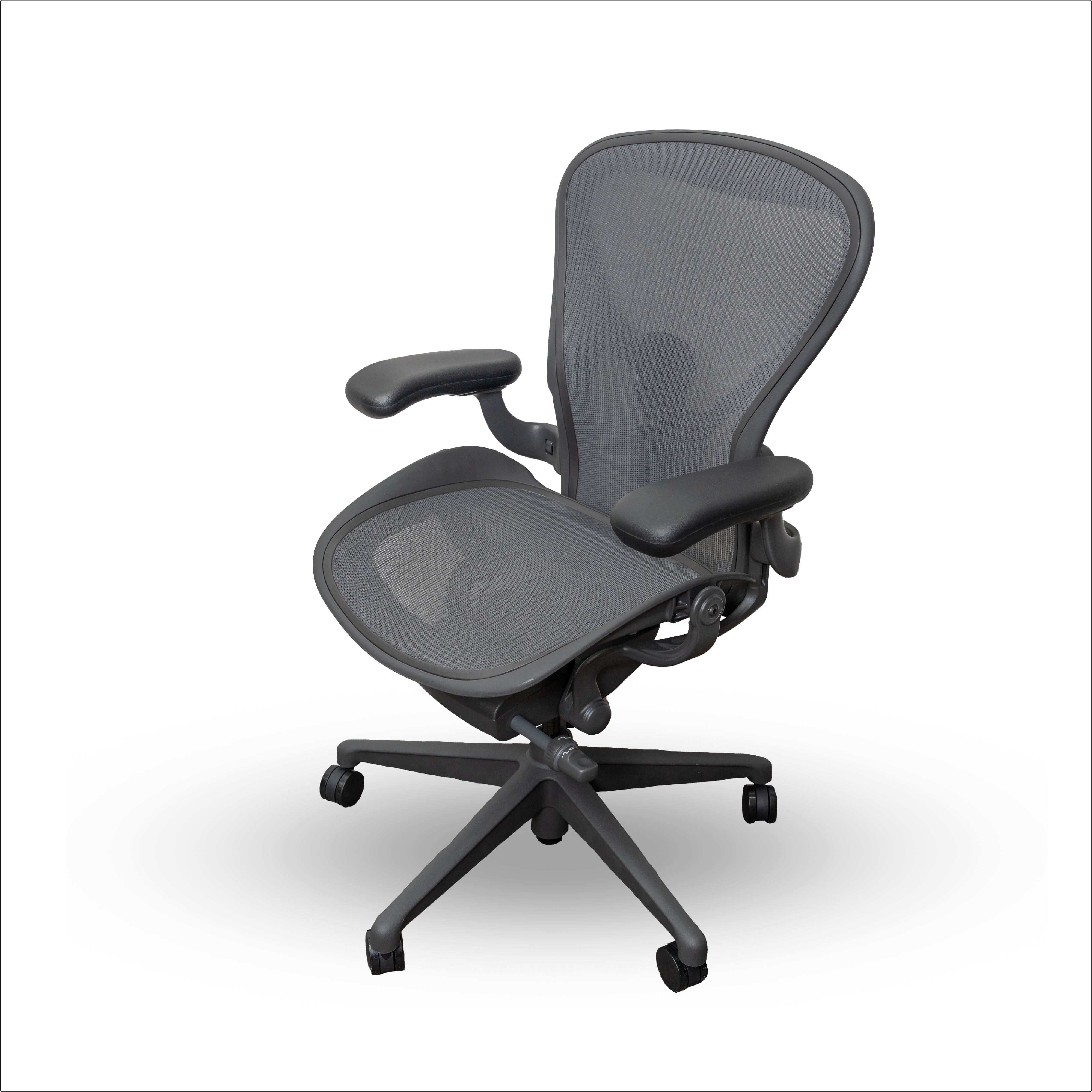 Herman Miller Aeron Chair - Graphite Remastered Ergonomic Office Chair with PostureFit SL Support | Perfect for Home Office, Gaming & Workspaces