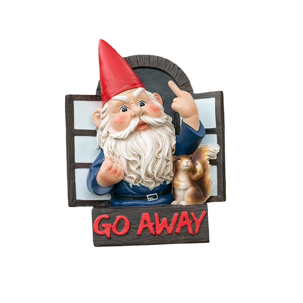YFQHDD Resin Wall Sculpture - Playful Garden Gnome Statue for Outdoor Decor, Elf Tree Hugger Art, Unique Yard & Patio Ornament | Perfect for Garden, Lawn, and Home Exterior Decoration