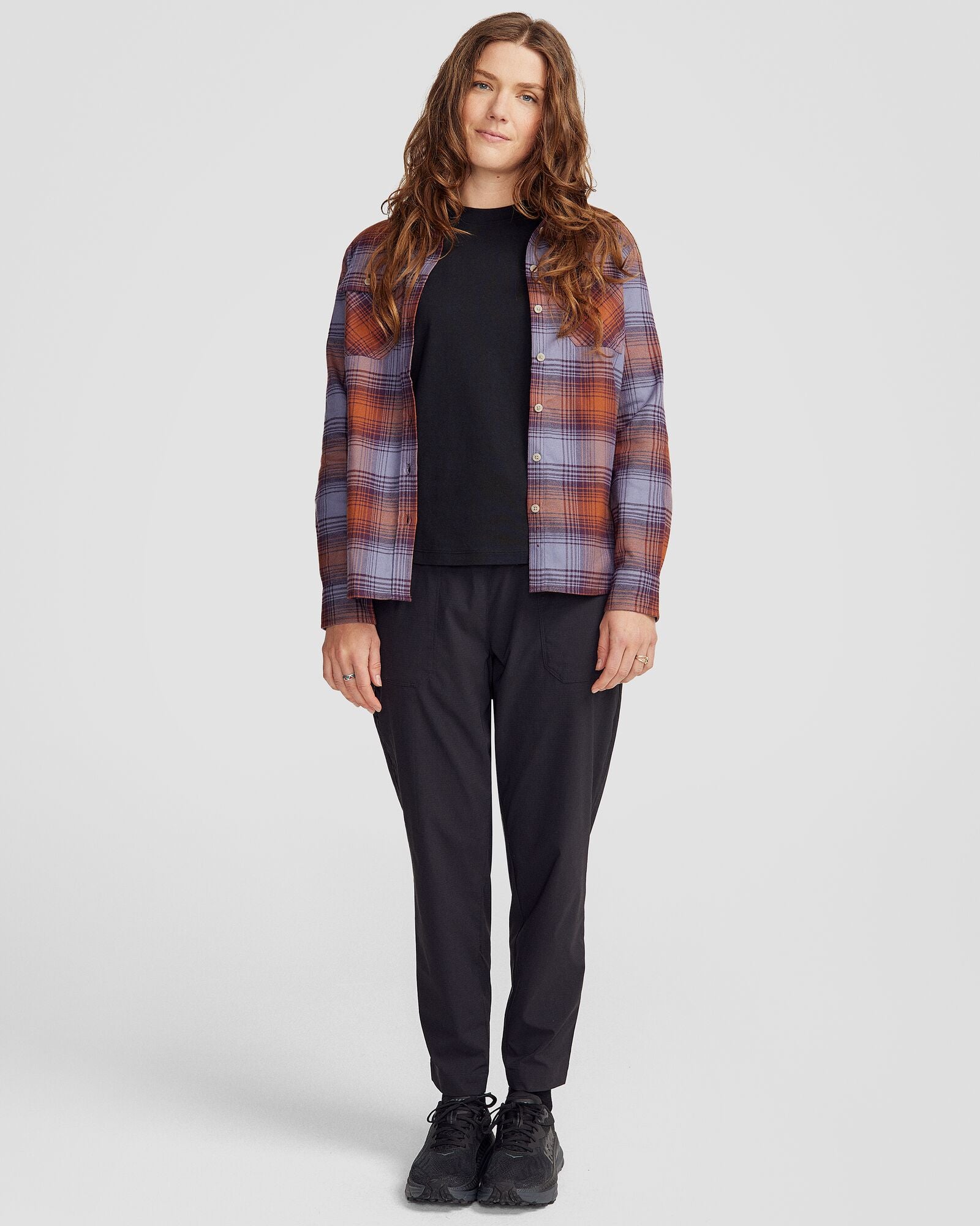 Women's Carrillon HF Long Sleeve Plaid Shirt - Soft Flannel Button Down Top for Casual Wear & Office Outfits | Perfect for Fall & Winter Layering