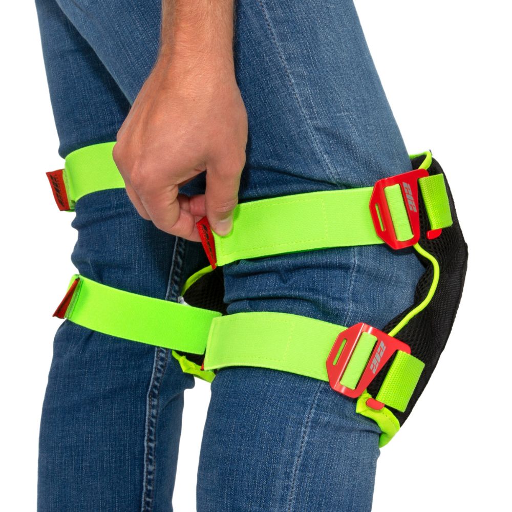 212 Performance GKP 88 Breathable Mesh Gel Core Foam Knee Pads with High Visibility Straps - Green - Perfect for Construction, Gardening & Sports Protection