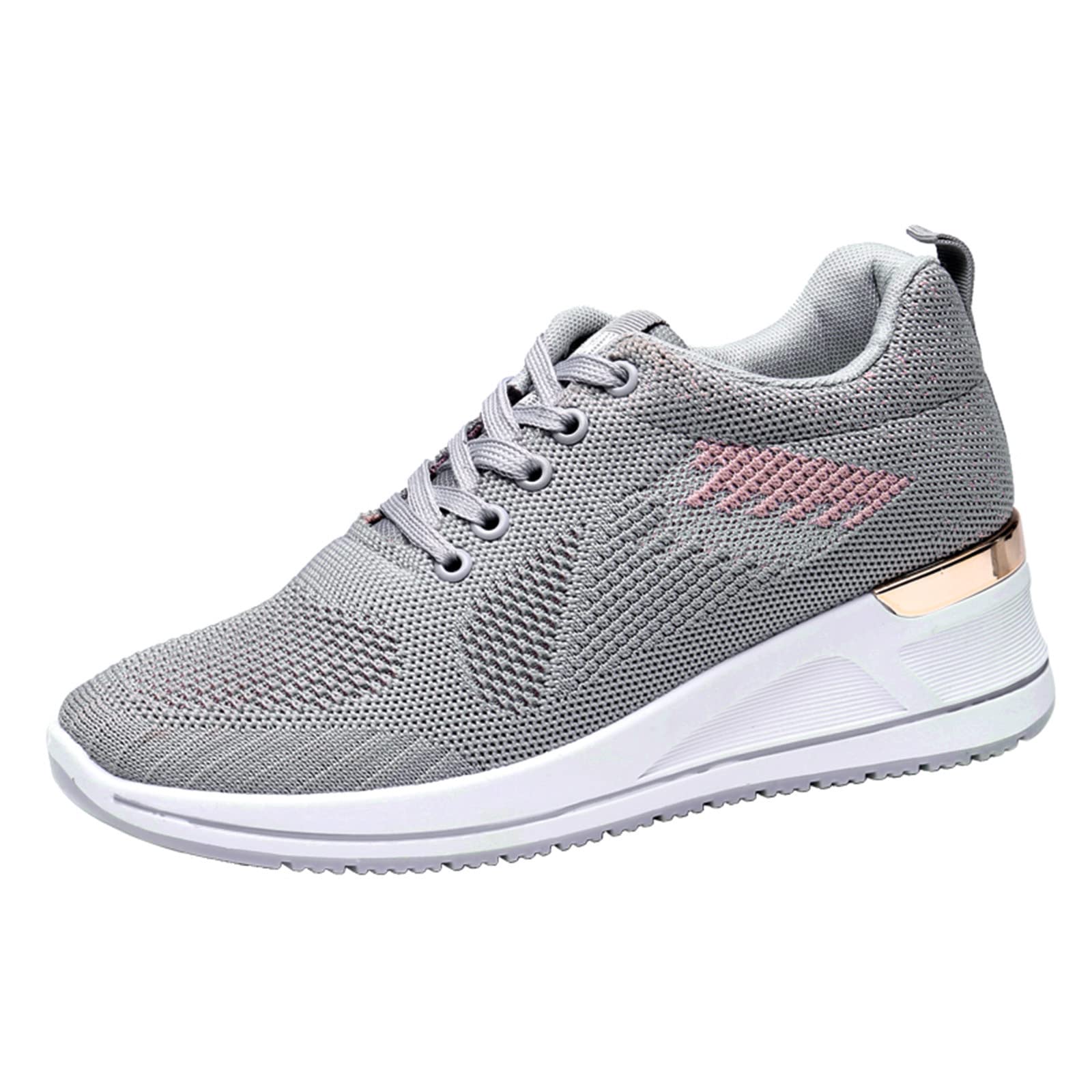 DHENLI Women's Mesh Running Sneakers - Breathable Wedge Slip-On Shoes with Memory Foam for Sports, Leisure & Outdoor Activities | Perfect for Jogging, Gym Workouts and Daily Walking
