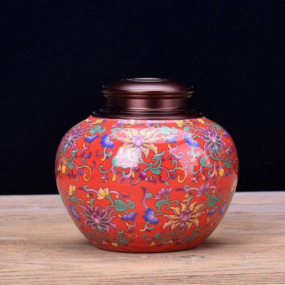 Premium Chinese Double Seal Ceramic Tea Storage Jar - Airtight Container for Tea, Coffee, Sugar & Powder | Blue 1230 Series | Perfect for Kitchen Pantry, Office & Gift Giving