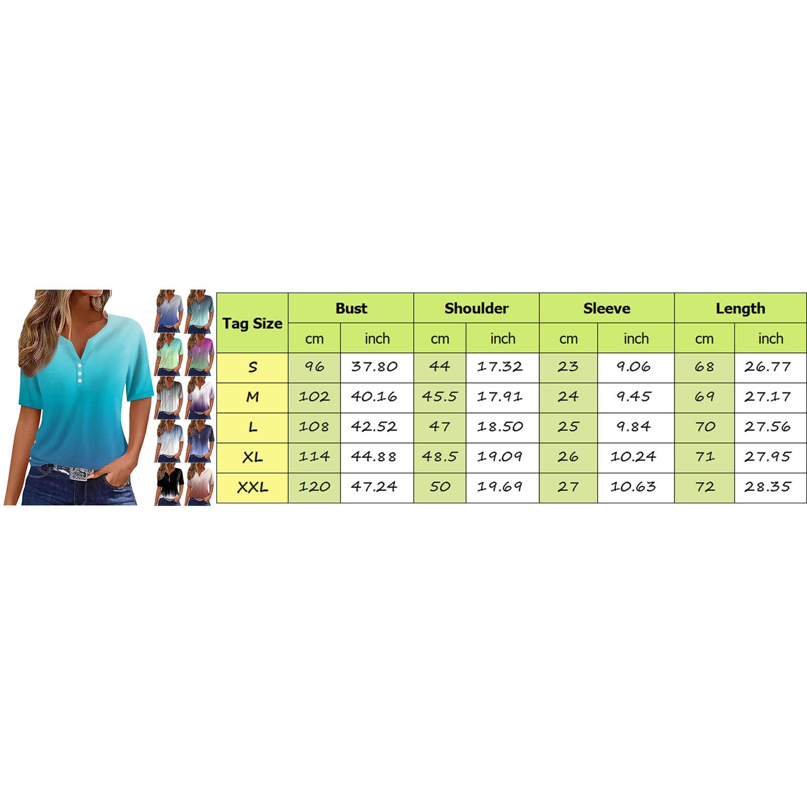 Trendy 2024 Summer Tops for Women - V Neck Boho Short Sleeve Casual Shirts, Loose Comfy Tunic Tops | Perfect for Vacation, Beach Outings & Everyday Wear