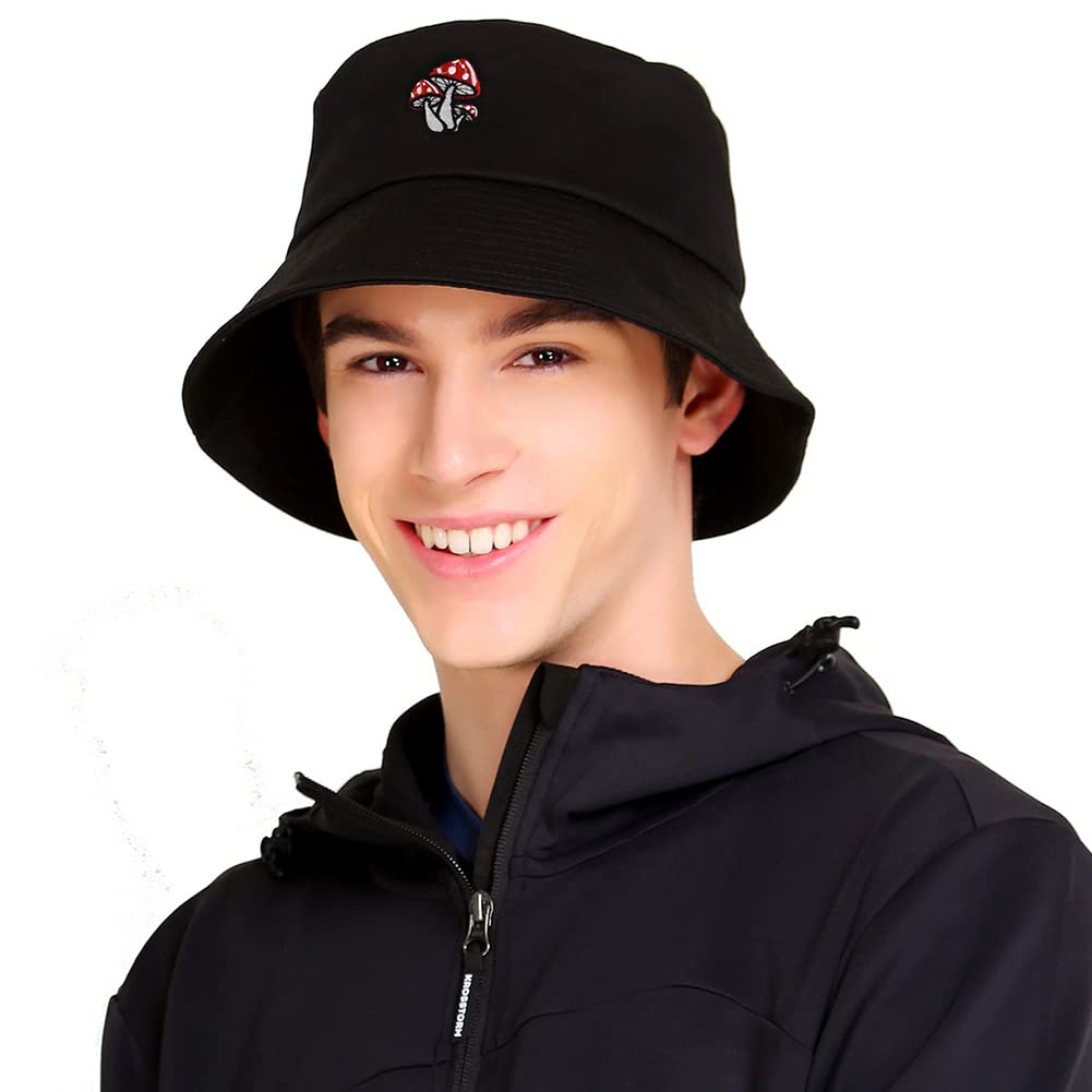 XYIYI Women's Cotton Embroidery Bucket Hat - Stylish Fisherman Beach Hat for Women & Girls - Perfect for Summer, Travel, and Outdoor Activities