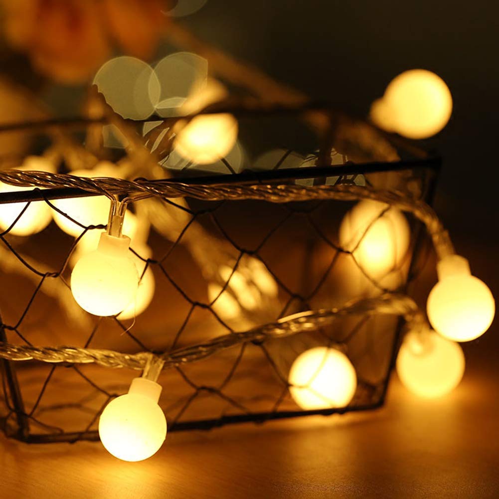 10ft/3m 20 LED Plug-in String Lights - Warm White Fairy Lights for Birthday, Christmas, Wedding & Party Decorations | Indoor & Outdoor Use for Home, Garden, Patio, and Holiday Lighting