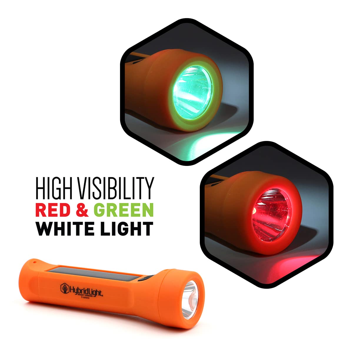 Journey Seeker 300 Solar-Powered LED Flashlight with USB Charger - Waterproof, Orange - Perfect for Camping, Hiking & Emergency Preparedness