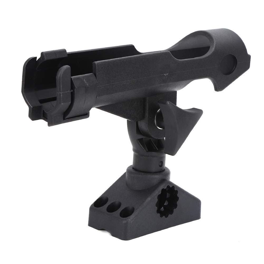 CHICIRIS 360 Degree Adjustable ABS Fishing Rod Holder - Heavy Duty Kayak Canoe Boat Yacht Mount - Perfect for Saltwater & Freshwater Fishing, Trolling, and Shore Casting