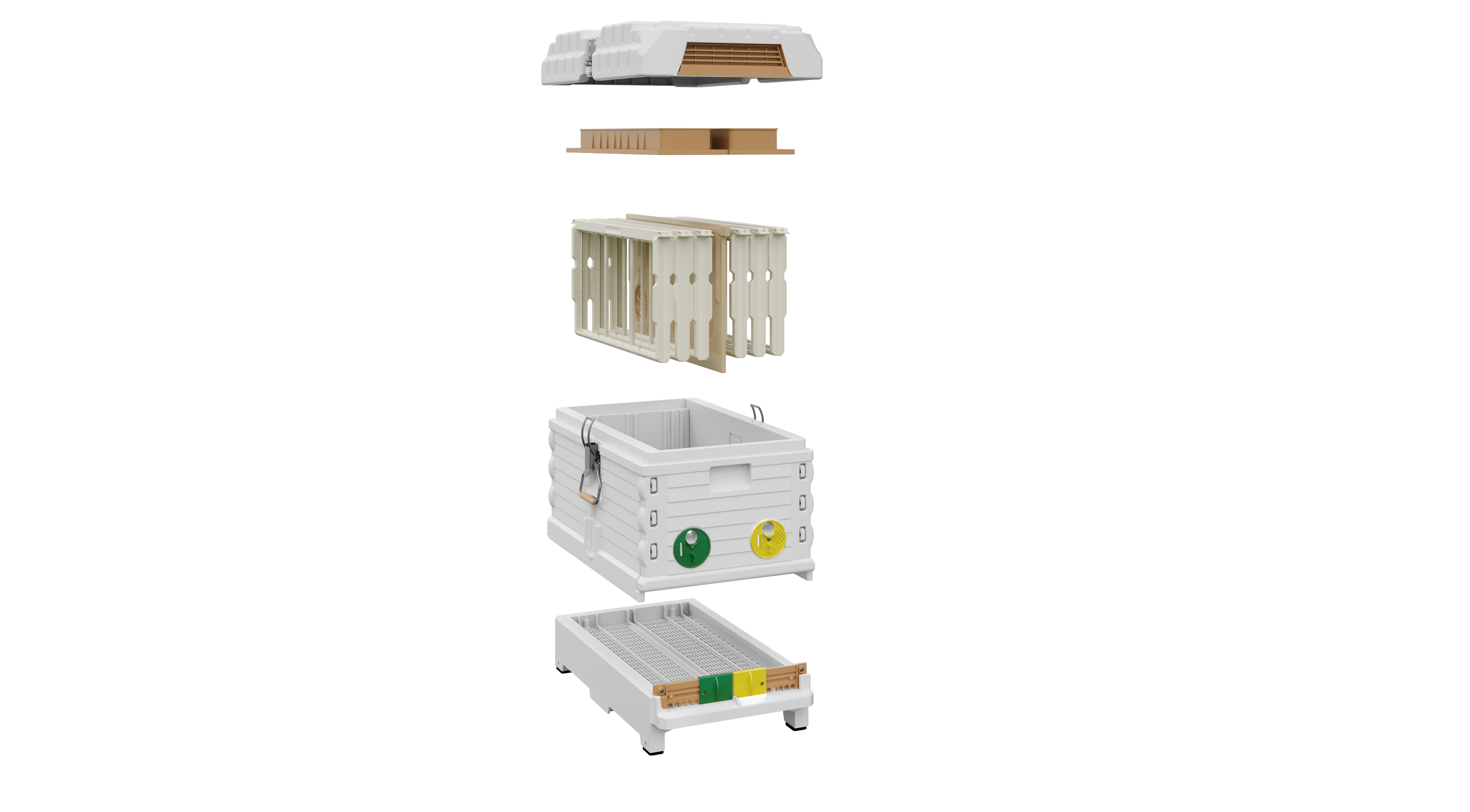 7 Frame NUC White Insulated Bee Hive Set - Premium Beekeeping Starter Kit for Honey Production & Pollination - Perfect for Backyard Beekeepers & Gardeners