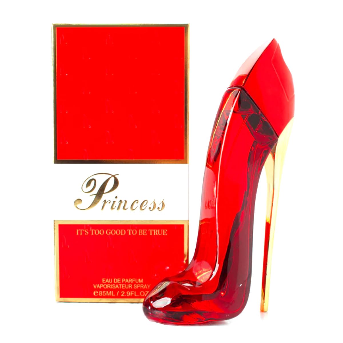 Red Princess Women's High Heels Perfume - 85ml Eau De Parfum Spray with Floral Rose Vanilla Scent, French Fragrance Oil | Perfect for Date Nights, Special Occasions & Gift Giving