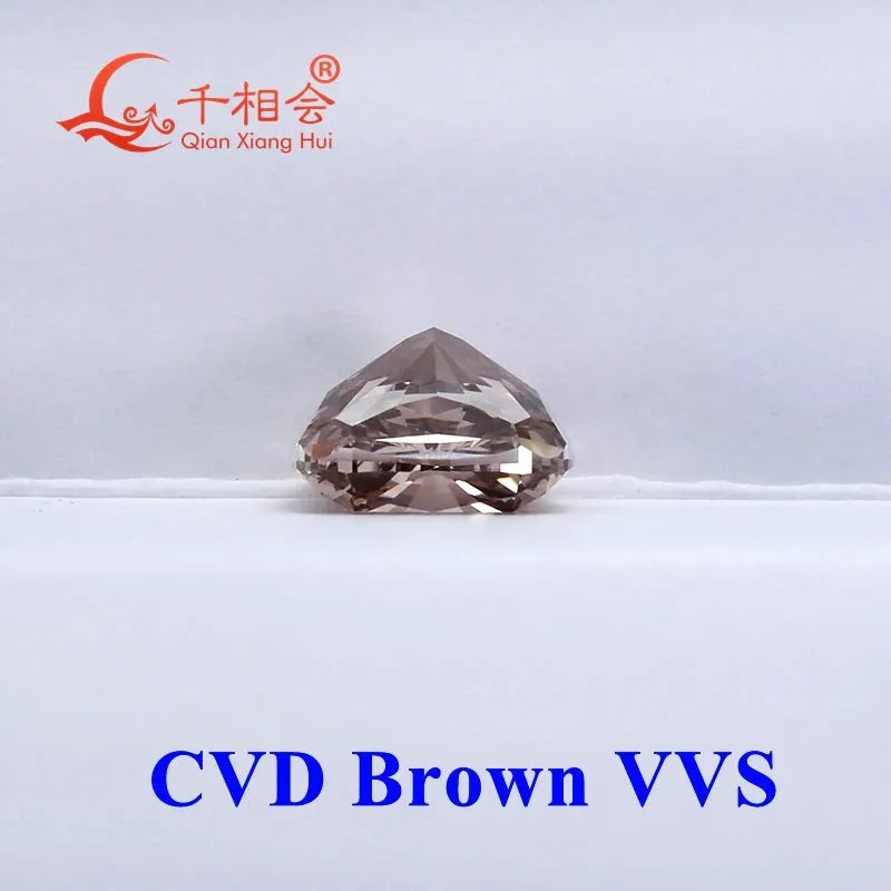 1.5ct Brown CVD Lab Grown Diamond - VS/SI Clarity, Cushion Shape, GEMID Certified Loose Stone for Jewelry Making & Engagement Rings