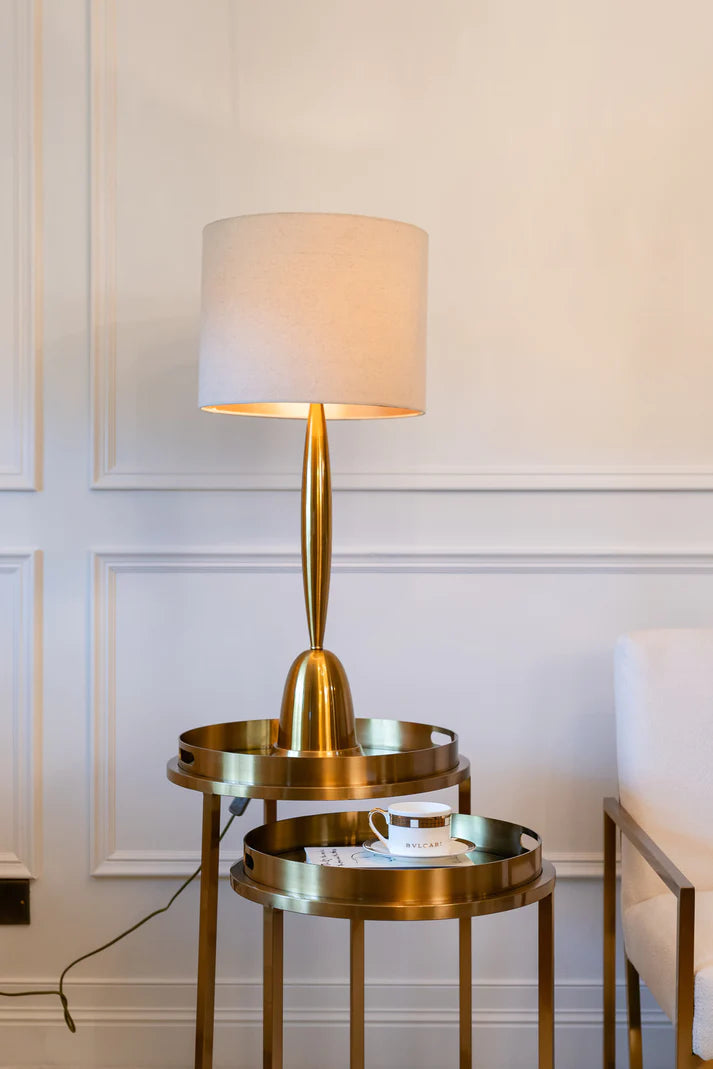 Colmar Gold Finish Side Table Set - Modern End Table for Living Room, Bedroom & Office - Stylish Accent Table for Home Decor