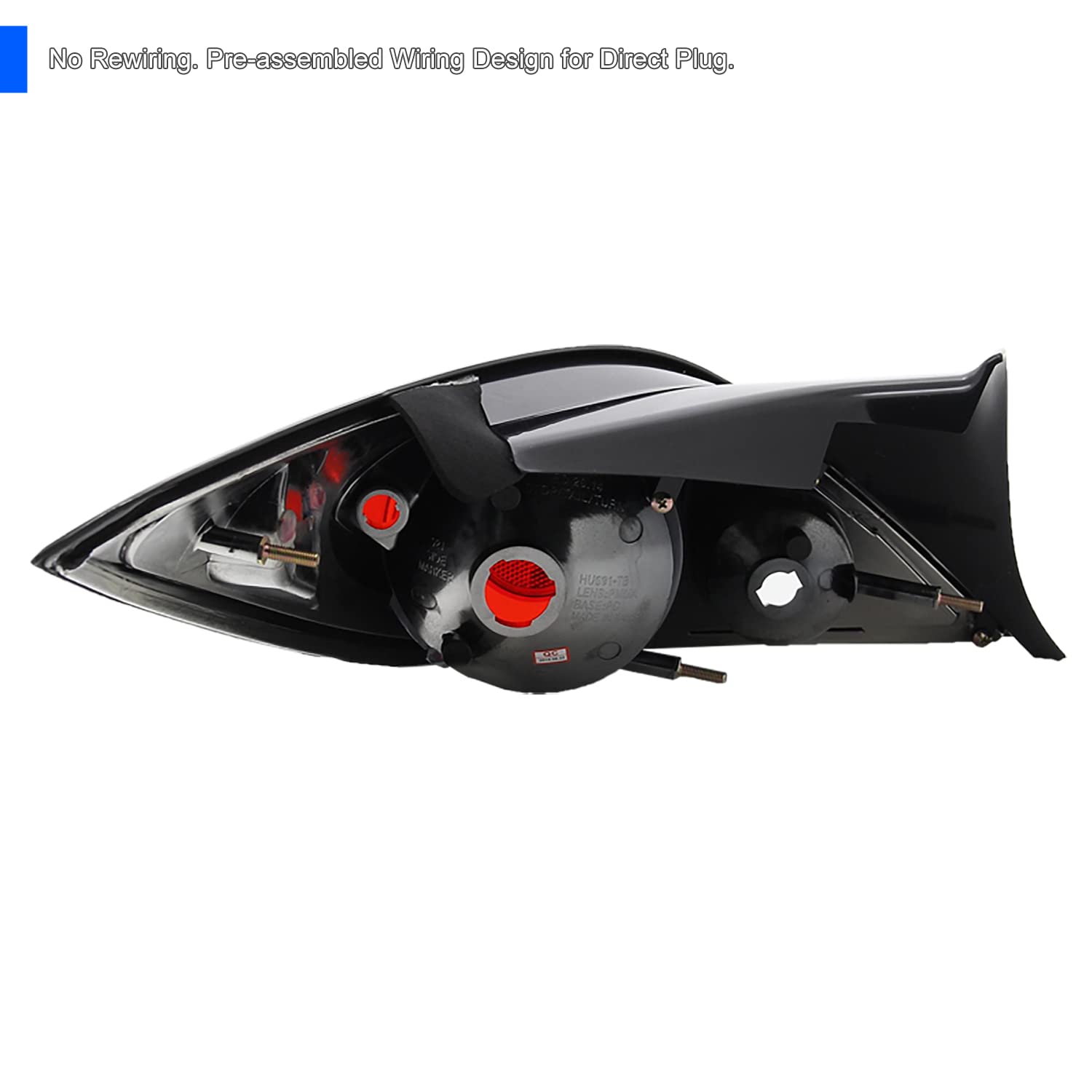 Spec-D Tuning Black Dual Halo Projector Headlights + LED Fog Lamps - Compatible with Pontiac G6 (Left & Right Pair) | High-Performance Lighting for Night Driving & Custom Car Upgrades