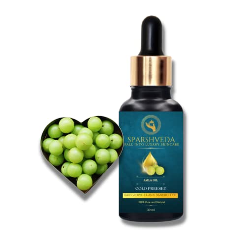 Organic Cold Pressed Amla Oil 30ml - 100% Pure for Hair Growth, Skin & Face Care, Scalp Massage - Natural Ayurvedic Treatment for Dry Hair & Healthy Skin