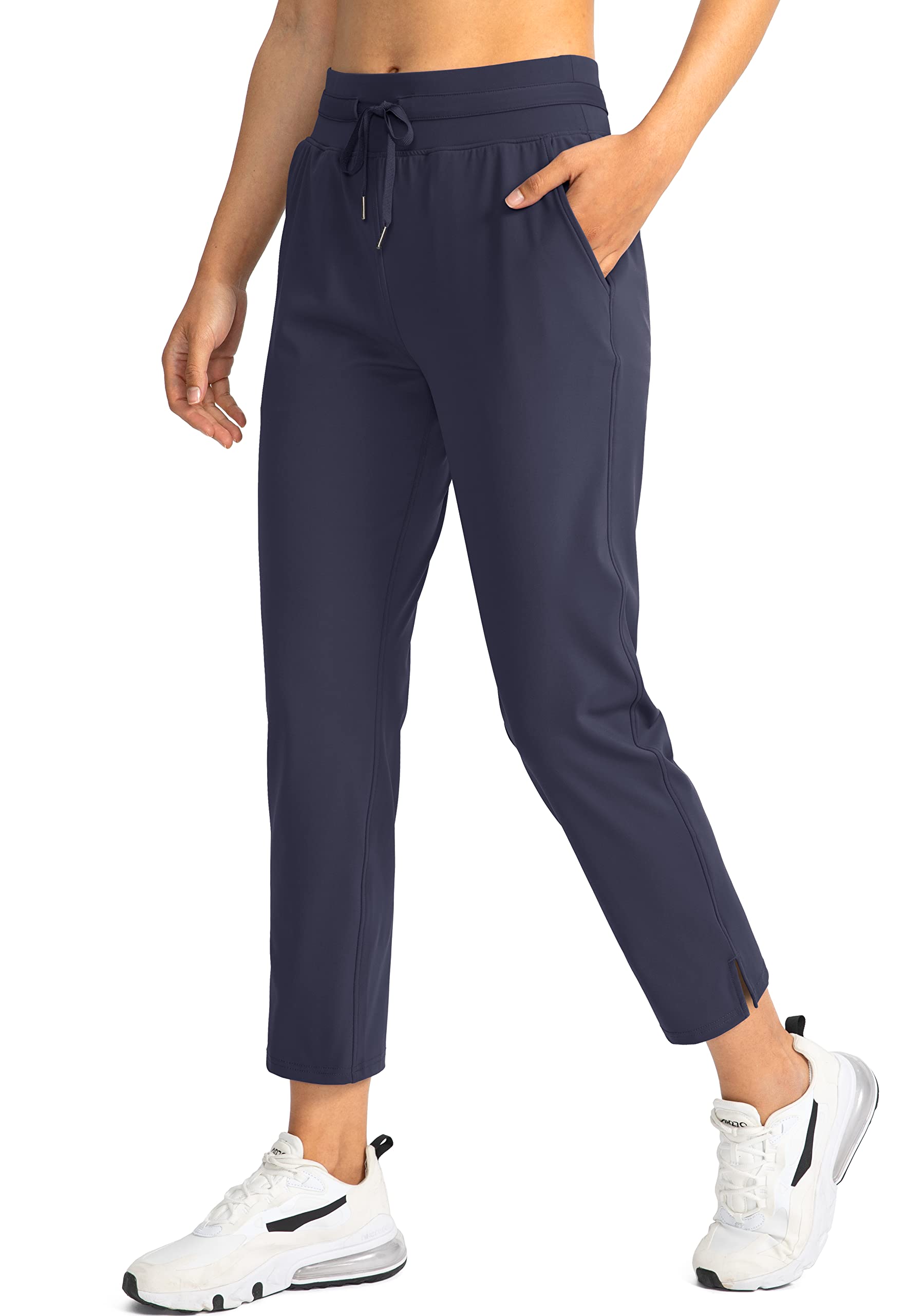 Soothfeel Women's High Waisted Stretch Sweatpants - 7/8 Length with 4 Pockets | Athletic, Work, Golf & Travel Pants for Women | Perfect for Yoga, Running & Casual Wear