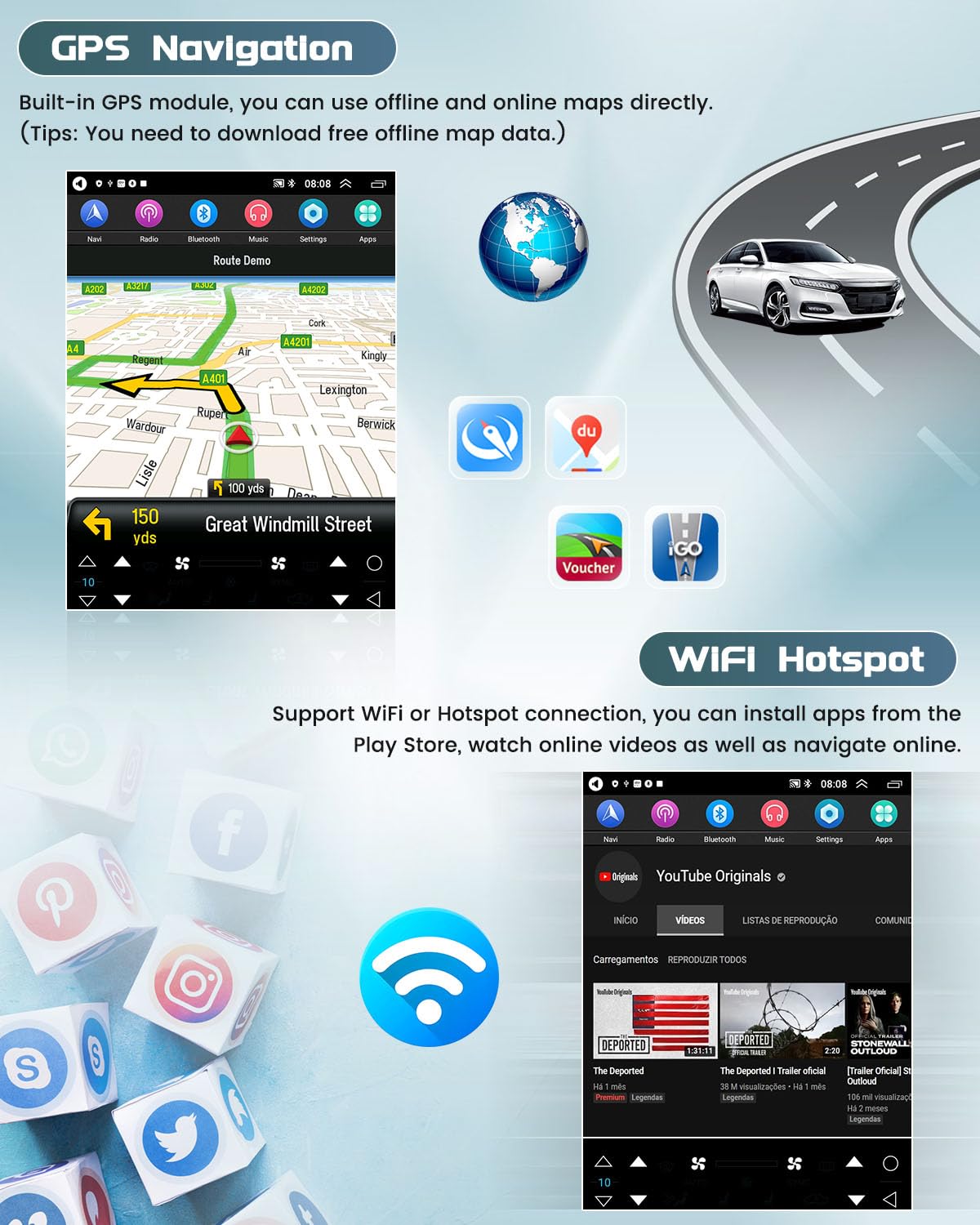 **Roinvou 9.7 Inch Android 13 Car Stereo for Hyundai Elantra 2011-2013 | 2GB RAM + 64GB ROM | Wireless CarPlay & Android Auto | IPS Touch Screen, Bluetooth, GPS, WiFi, SWC | HiFi Sound + AHD Backup Camera | Perfect for Commuting & Road Trips**