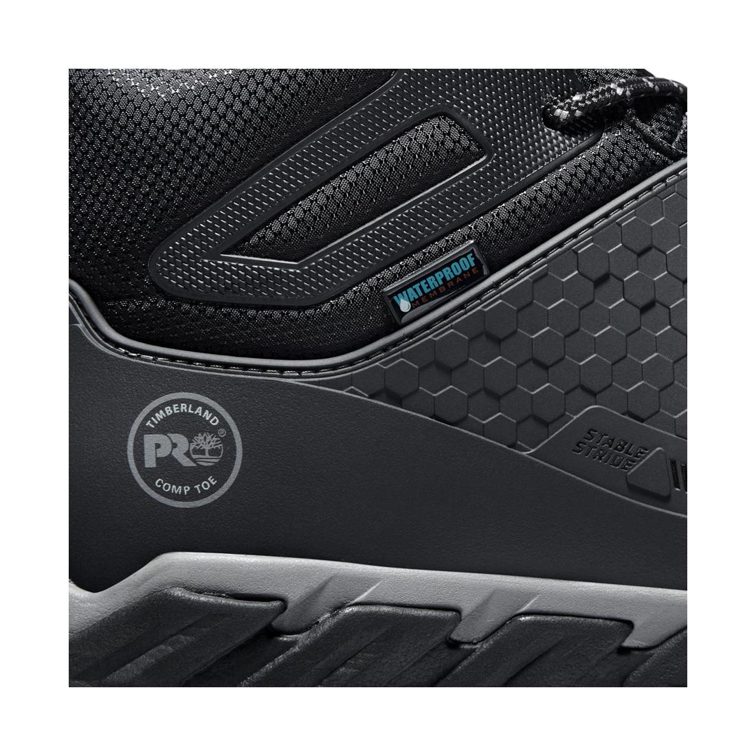 Ridgework Composite Toe Waterproof Work Boots for Men - Black Safety Shoes for Construction, Hiking & Outdoor Work - ASTM F2413 Certified