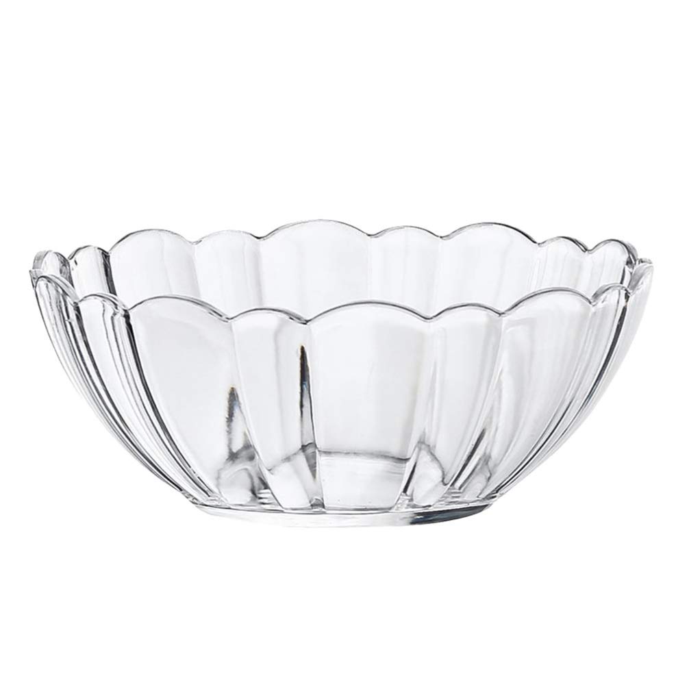 Acrylic Clear Salad Bowl Set - 17cm Mixing Bowls for Fruit, Vegetables, Desserts & Snacks | Perfect for Food Prep, Serving & Entertaining | BPA-Free & Durable Kitchen Essentials