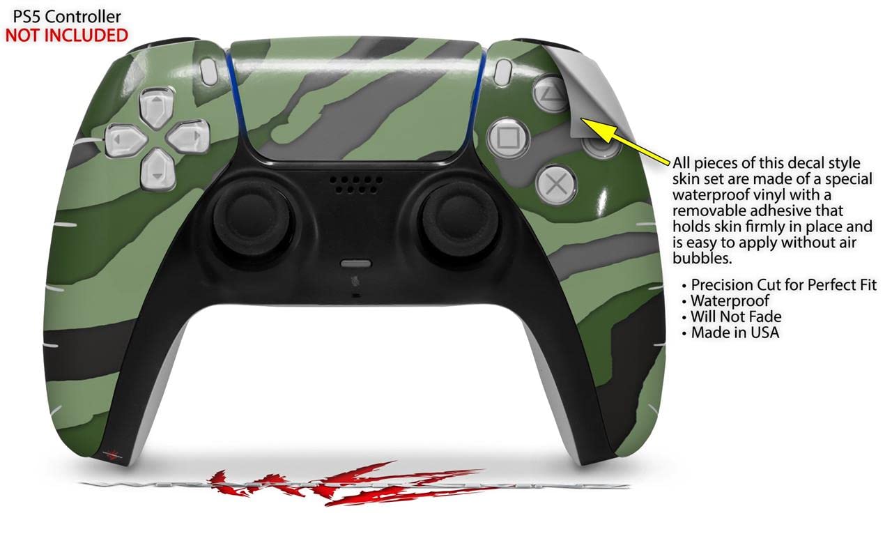 PS5 DualSense Controller Skin Wrap - Camouflage Green for Gaming & Protection