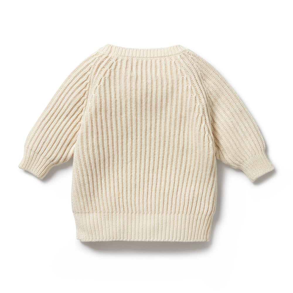 Soft Ecru Knitted Ribbed Jumper for Women | Cozy Winter Pullover | Perfect for Casual Outfits & Layering in Cold Weather