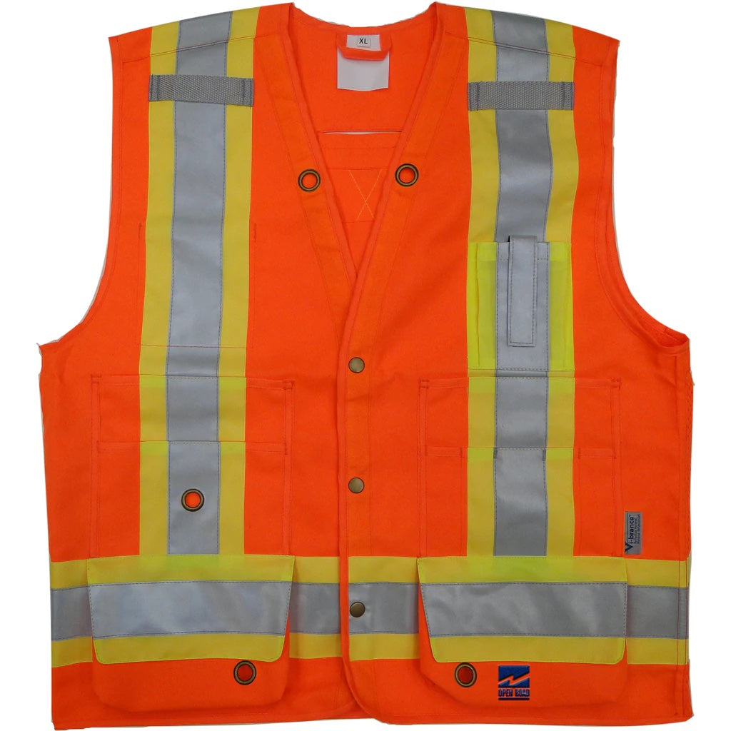 Viking Men's Open Road® Surveyor Vest - Durable Work Vest for Outdoor, Hunting & Construction - Heavy Duty Utility Vest with Multiple Pockets
