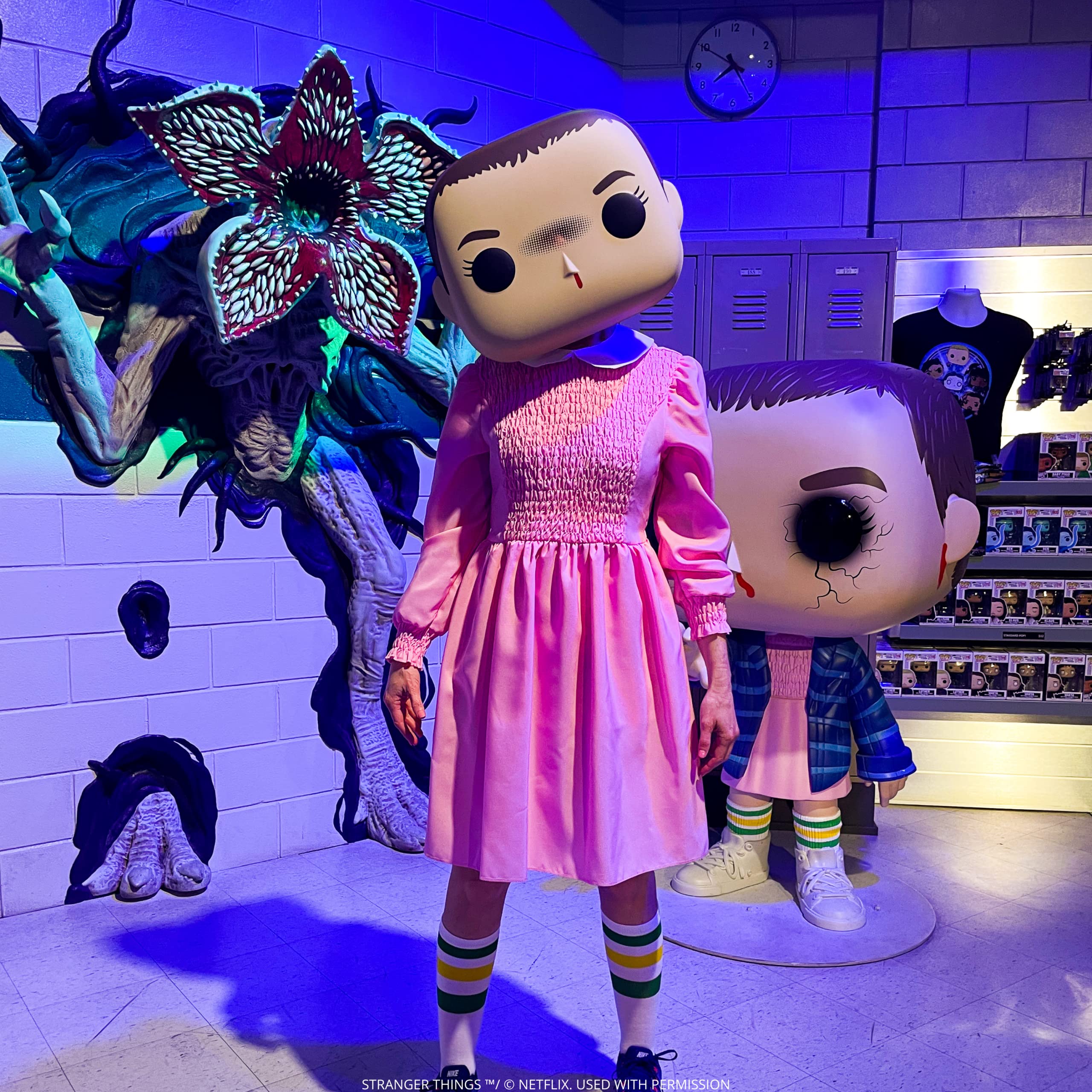 Stranger Things Eleven Pop! Mask - Funko Pop Costume Accessory for All Ages | Oversize Regular Fit | Perfect for Halloween, Cosplay, and Themed Parties