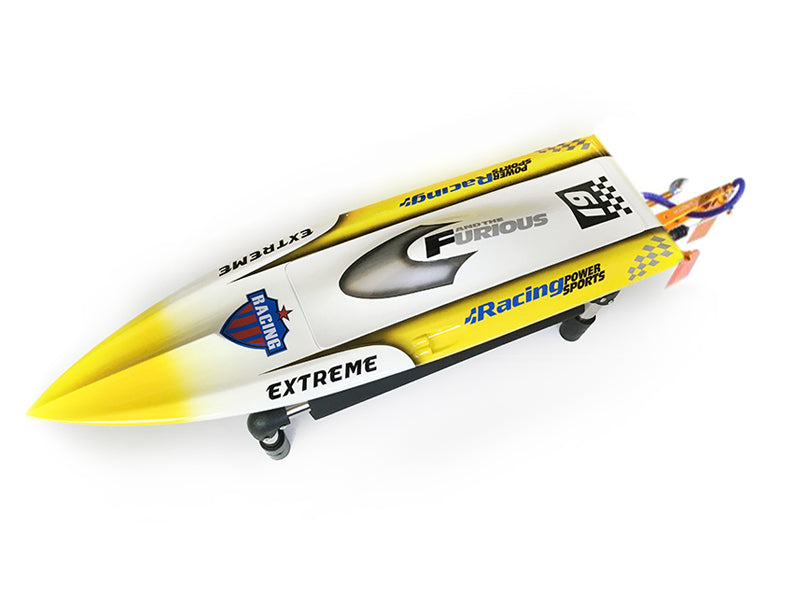 High-Speed H625 Fiberglass Electric RC Racing Boat with Servo ESC - DIY Model Kit (625x178x110mm, 65-75km/h) - Perfect for Competitive Racing & Lake Adventures