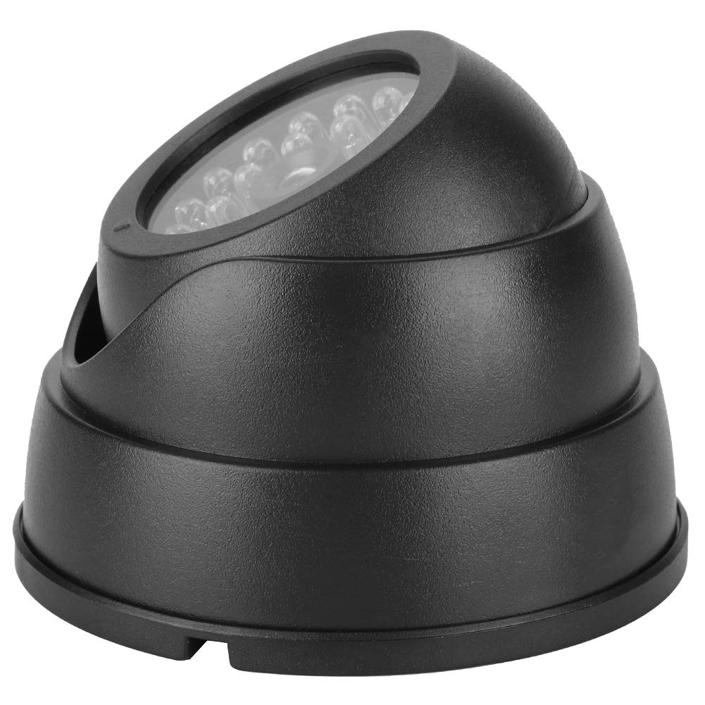 Saluaqui Dummy Fake Security Camera with IR LEDs - Dome Style CCTV Surveillance Camera for Indoor & Outdoor Use - Home & Business Security Deterrent - Black (Ideal for Theft Prevention in Stores, Offices & Residential Areas)