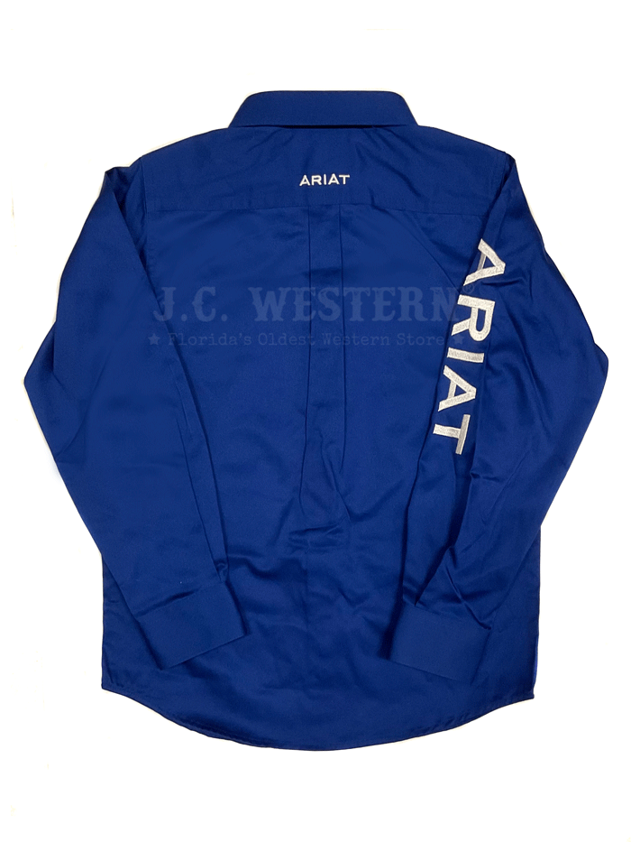 Ariat Kids Team Logo Twill Classic Fit Shirt - Ultramarine Blue | Comfortable & Durable Youth Baseball Shirt for Sports & Casual Wear