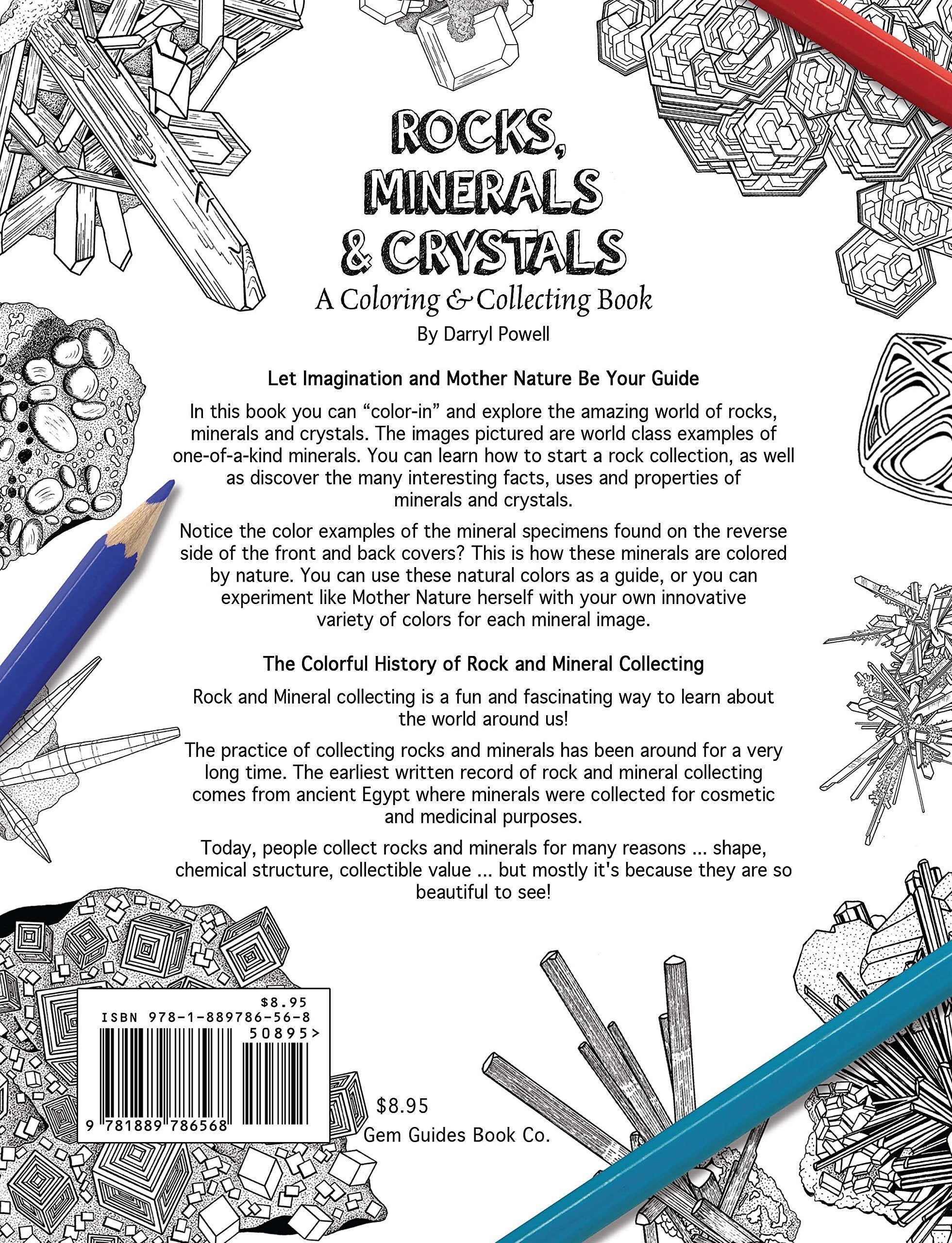 Rocks, Minerals & Crystals Coloring Book - Educational Geology Activity for Kids & Adults | Collect, Learn & Color Natural Specimens | Perfect for Homeschooling, Classroom & Relaxation