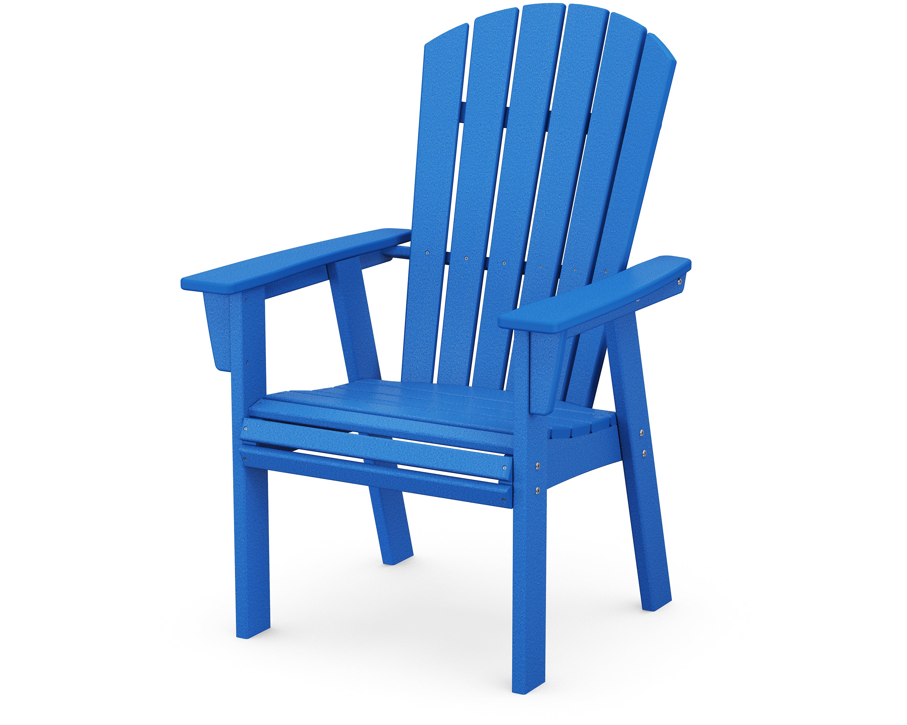 POLYWOOD Nautical Curveback Adirondack Dining Chair - Outdoor Patio Furniture, All-Weather Resin Wicker, Comfortable Seating for Poolside, Beach, Garden & Backyard Relaxation