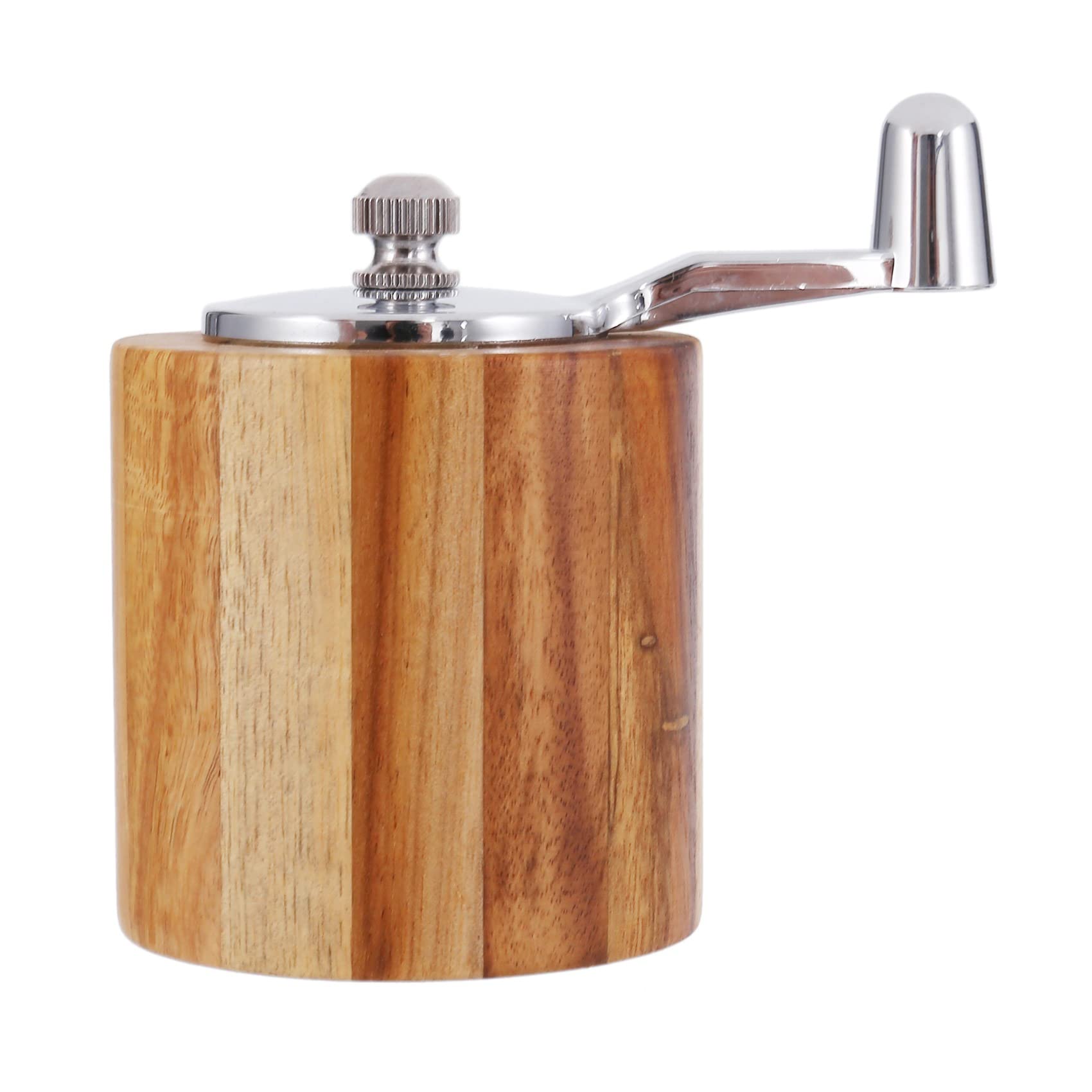 Premium MAKAA Wooden Salt and Pepper Grinder Set - Adjustable Ceramic Mill with Ergonomic Handle for Coarse to Fine Seasoning | Perfect for Kitchen, Dining Table & Outdoor Cooking