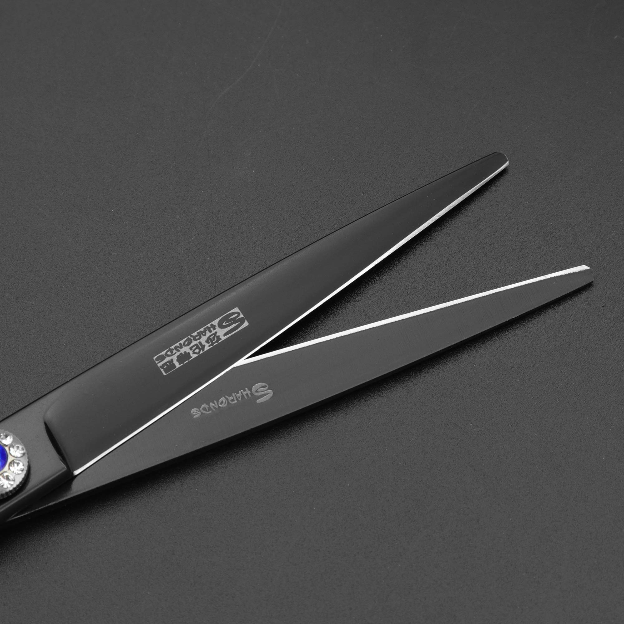 7” Professional Hair Cutting Scissors - Ultra Sharp Stainless Steel Barber Shears for Stylists & Home Use | Perfect for Hairdressing, Trimming & Styling (Black)