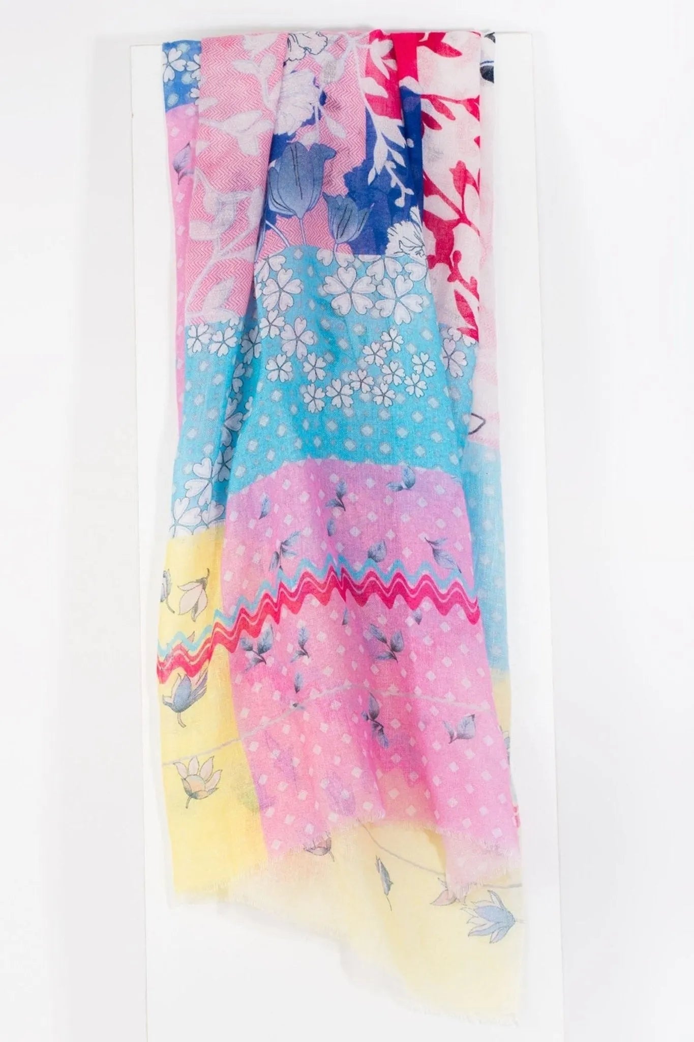 Happy Spring Scarf - Lightweight Floral Print Fashion Scarf for Women - Perfect for Spring Outfits, Easter Gifts & Outdoor Activities