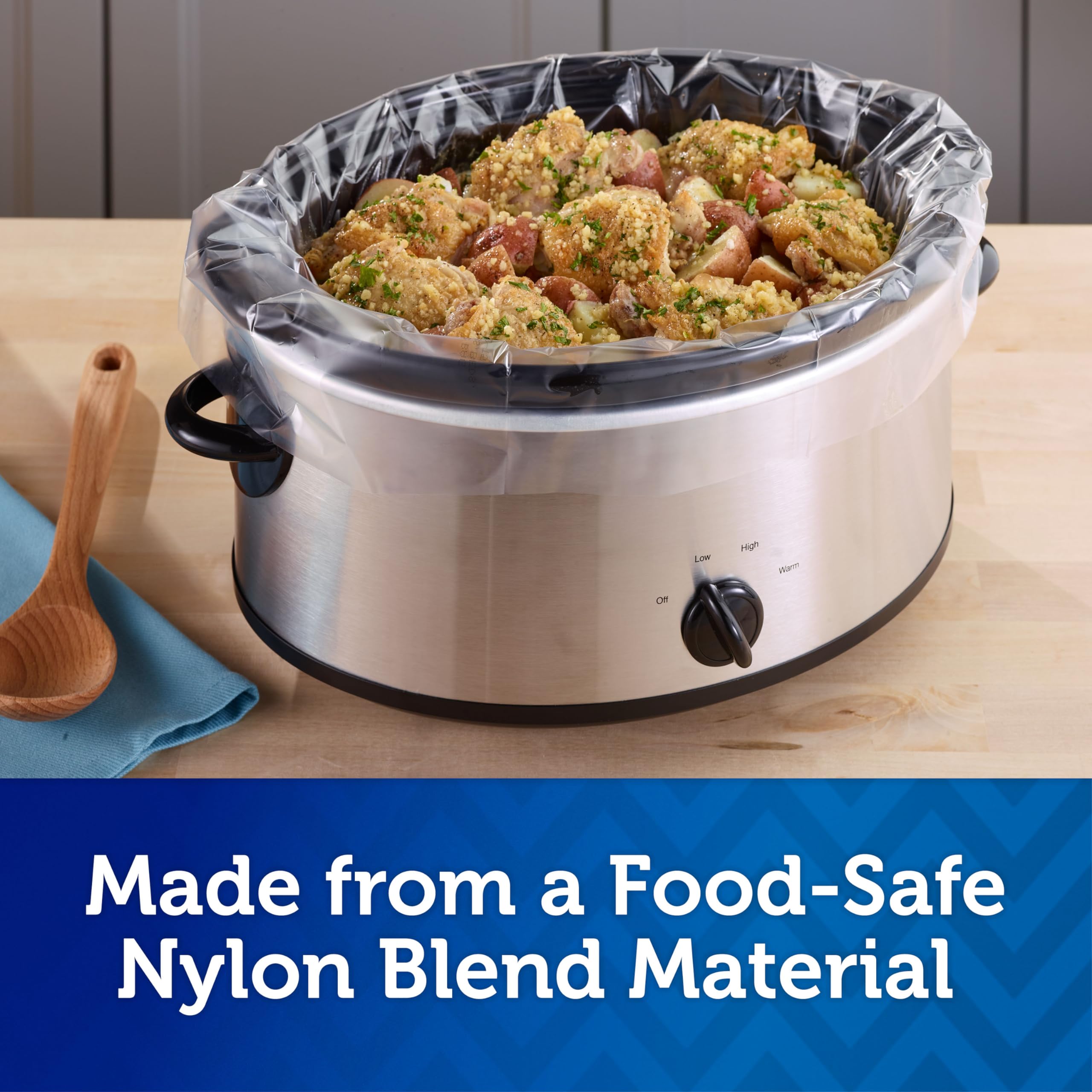 Reynolds Kitchens Slow Cooker Liners - 20 Pack (Fits 3-8 Quart Crock Pots) | Disposable Cooking Bags for Easy Cleanup | Perfect for Stews, Soups & Potlucks