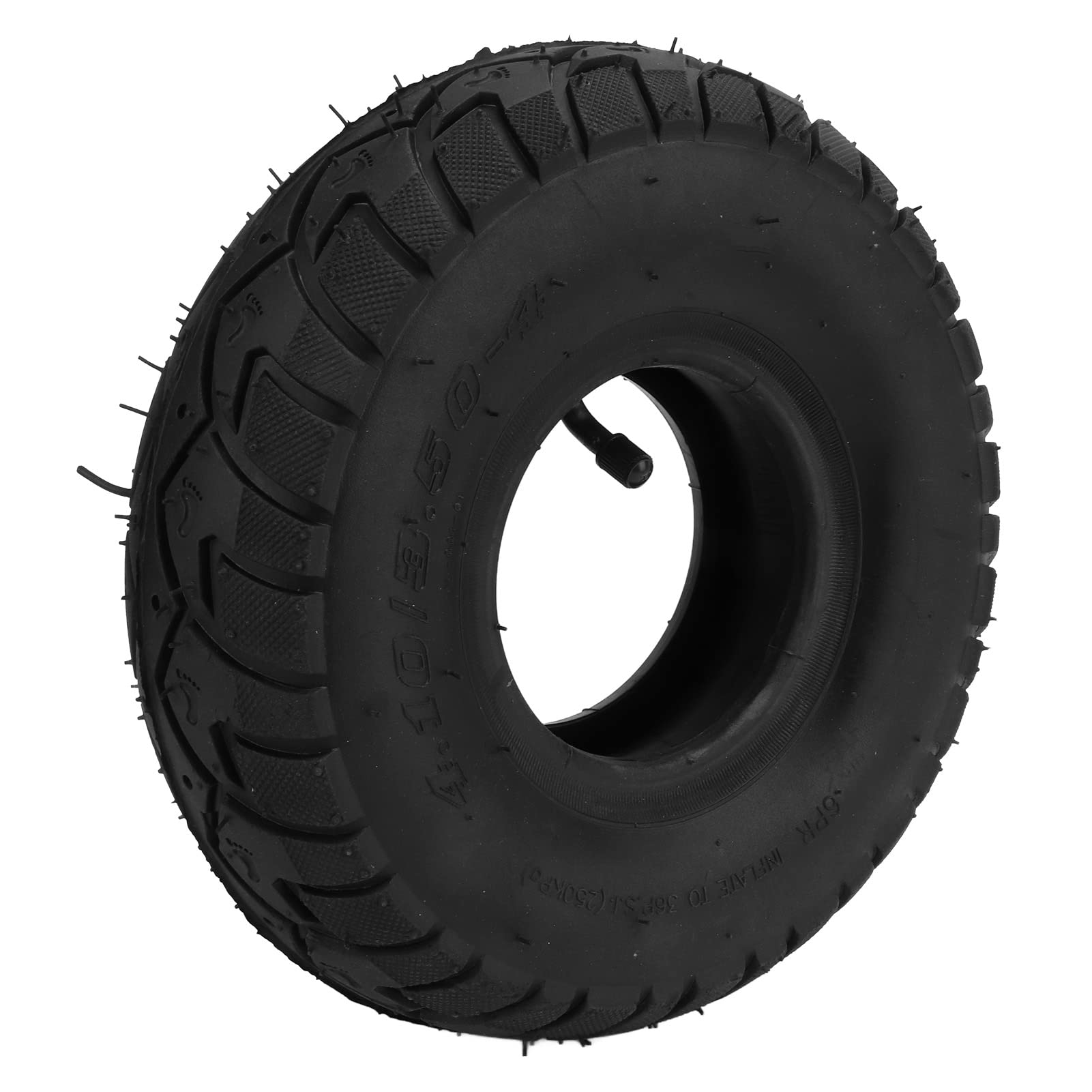 10 Inch 4.10 3.50-4 Tire and Inner Tube Set with Bent Valve - Replacement Pneumatic Tires for Electric Scooters, Bikes & Mobility Scooters - Durable Rubber Tires for Outdoor & Commuting Use