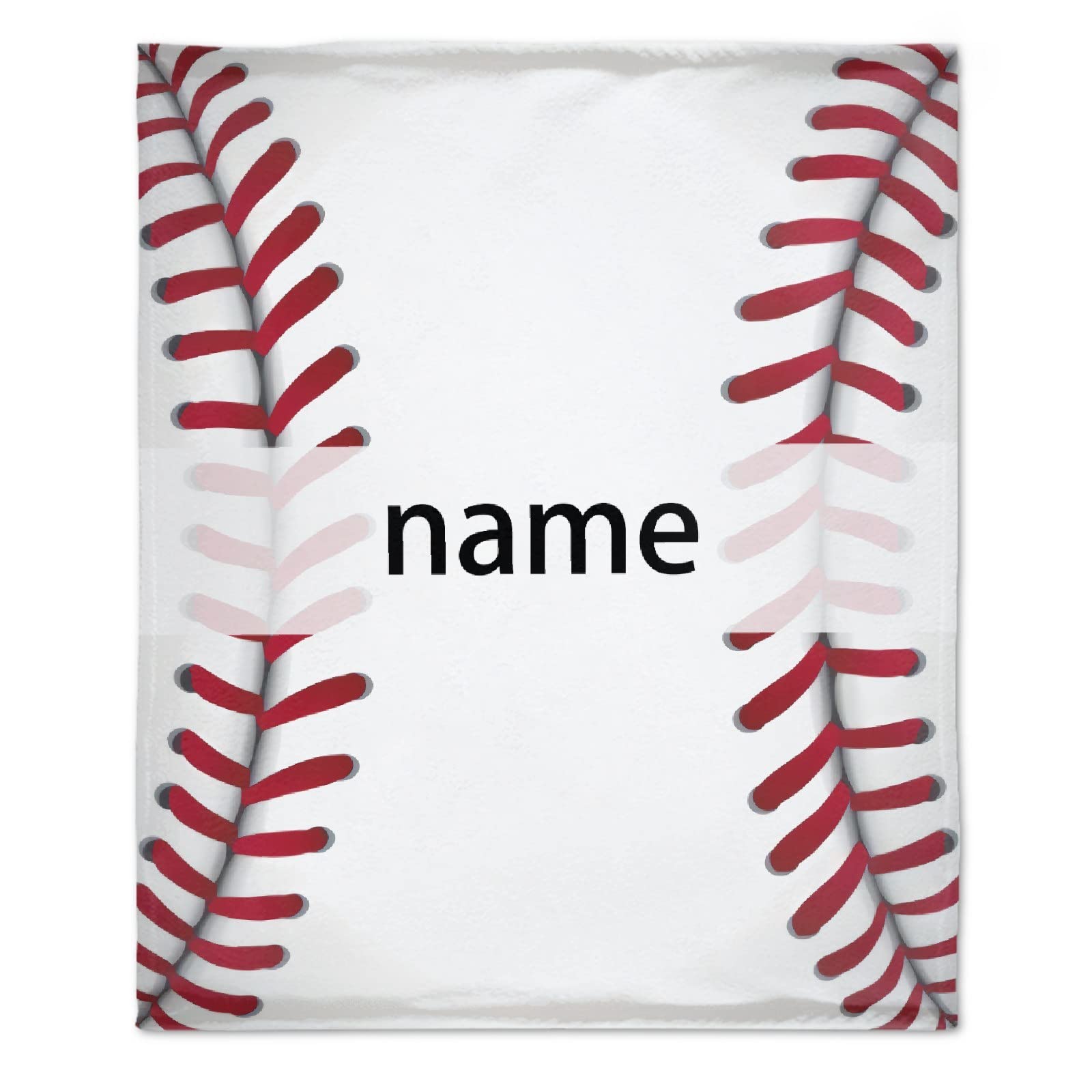 Custom Monogram Baseball Texture Blanket for Babies, Toddlers, Adults - Personalized 90