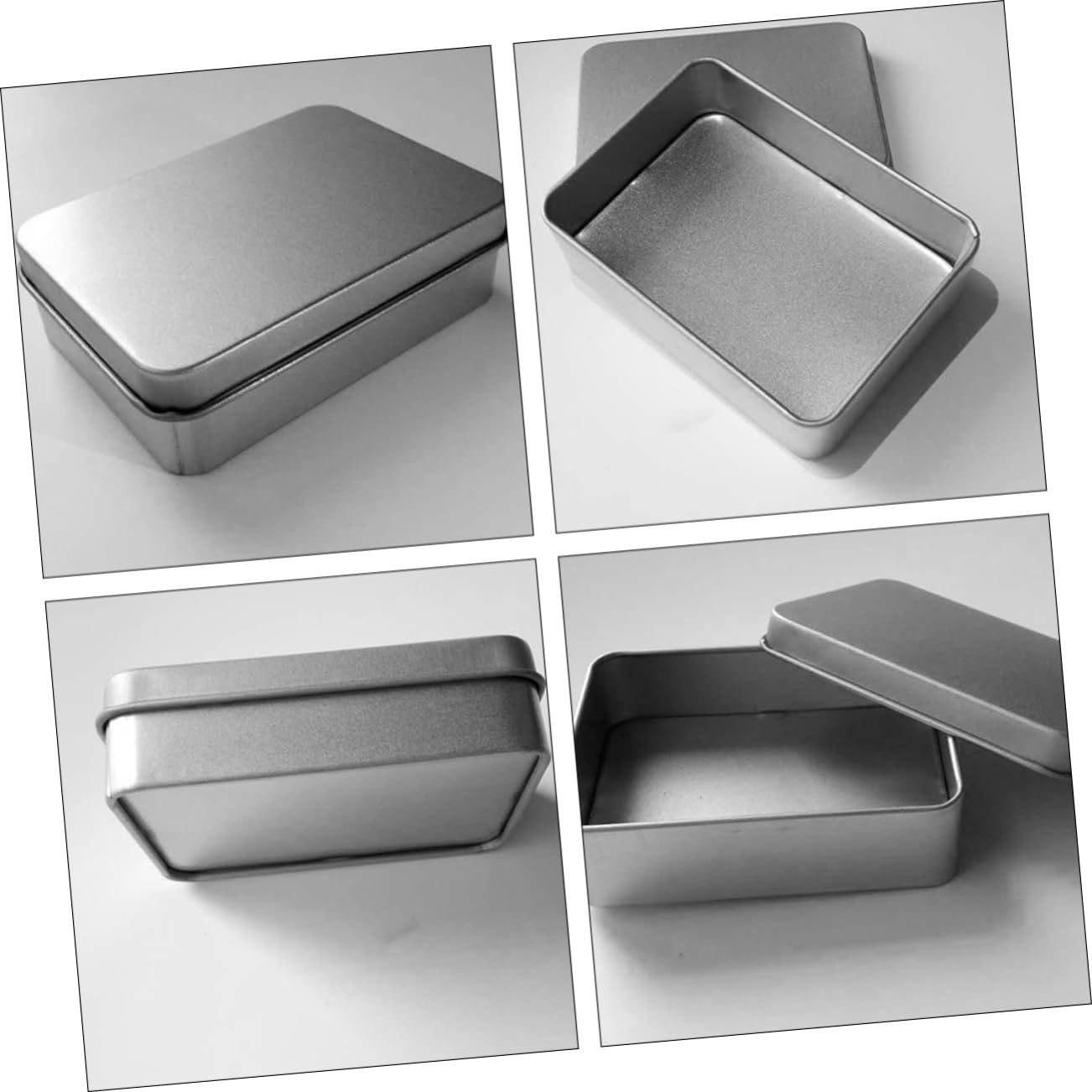 CIYODO Rectangle Tinplate Jewelry Box - Durable Storage Case for Cards, Jewelry & Small Items | Airtight Lid | Perfect for Travel, Gift Wrapping & Home Organization