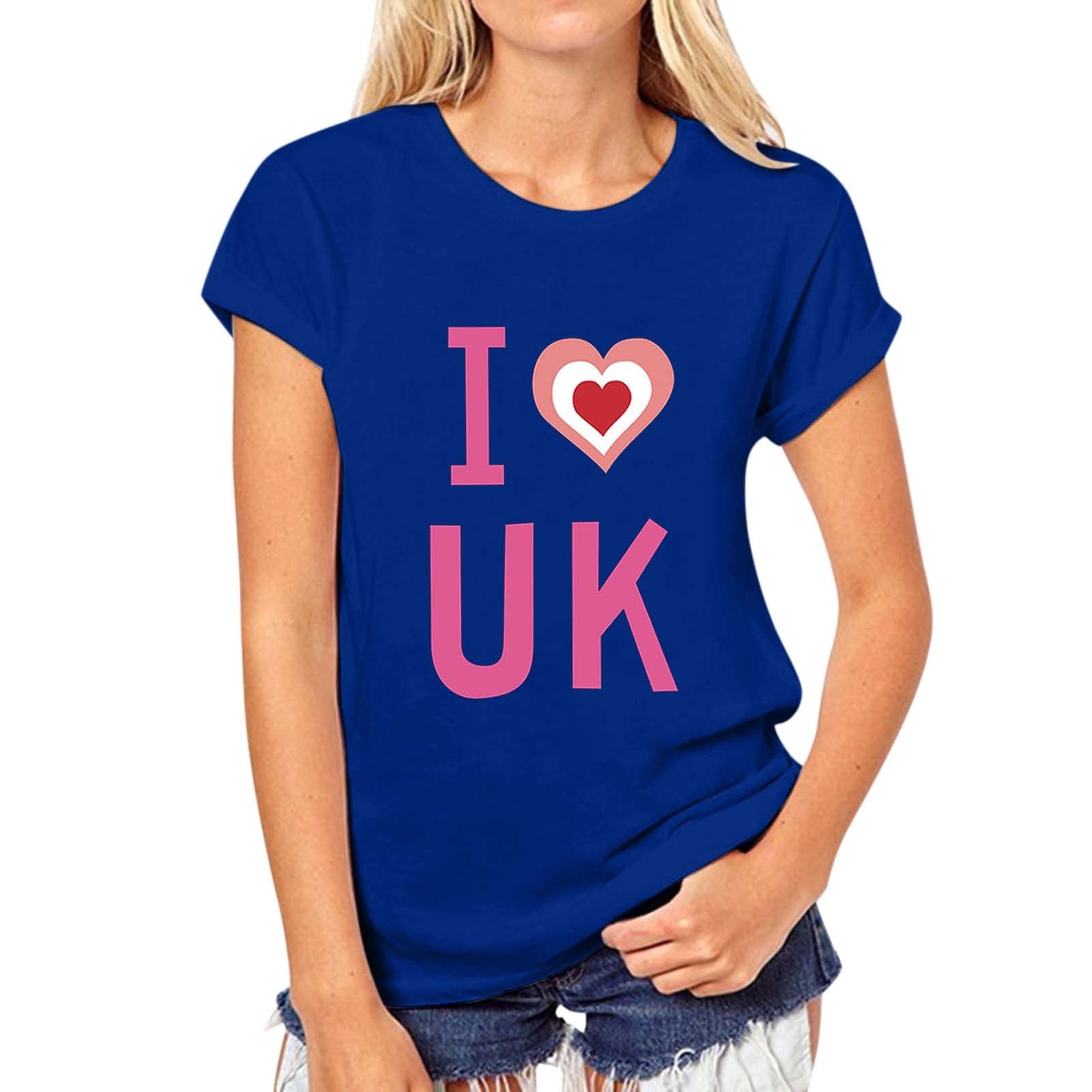 4th of July Patriotic T-Shirts for Women - Loose Fit Casual Short Sleeve Tunic Top Blouse | Perfect for Independence Day Celebrations, BBQ Parties & Summer Outfits