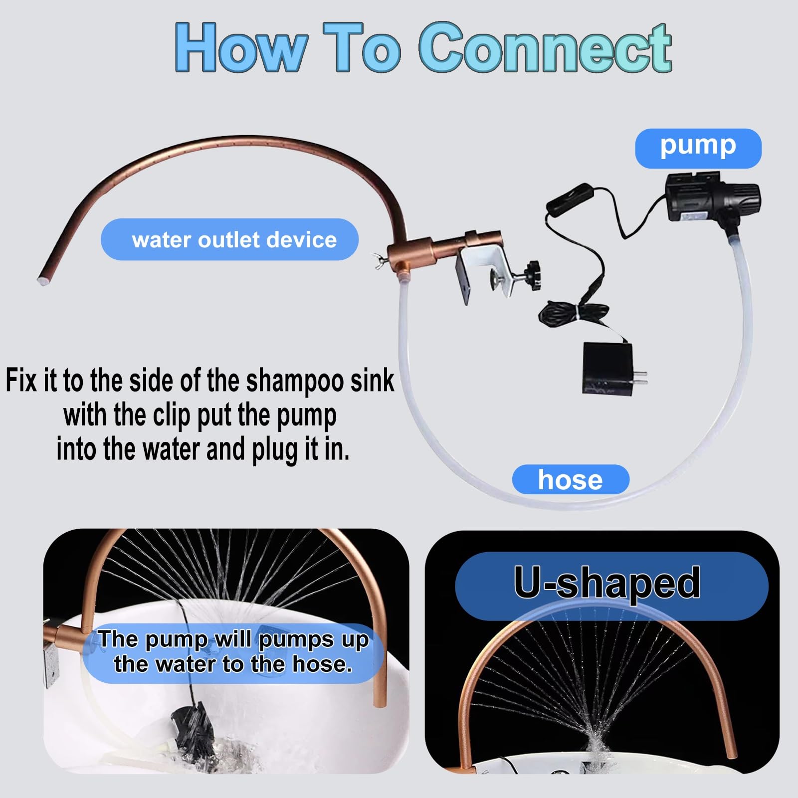 180° Adjustable Head Spa Water Circulation Frame - Salon & Barber Shop Massage Equipment for Relaxation & Scalp Care | Perfect for Hair Washing, Spa Treatments & Scalp Massage Therapy