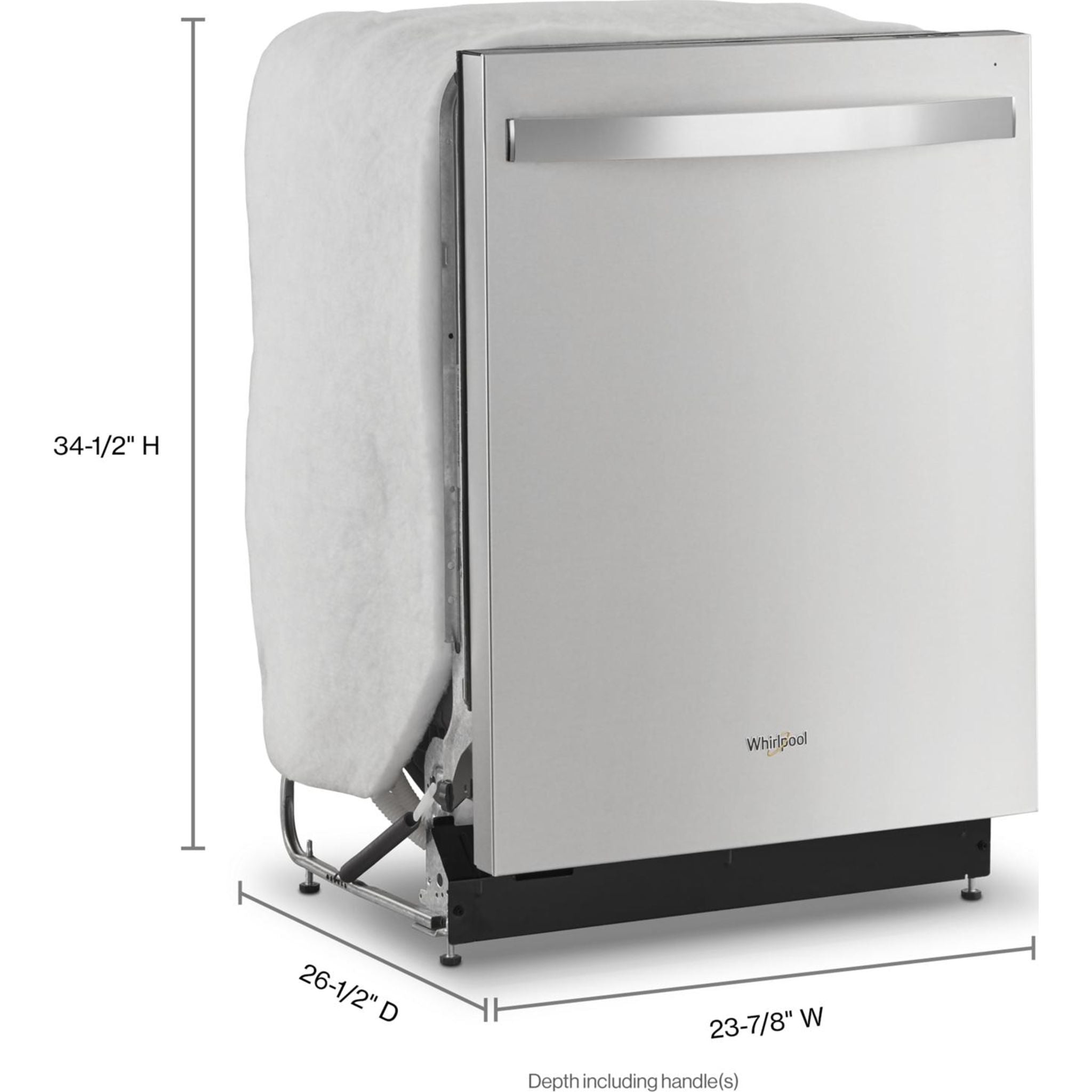 Whirlpool WDT730HAMZ Stainless Steel Built-In Dishwasher - Energy Star Certified, Quiet Operation - Perfect for Modern Kitchens & Large Families