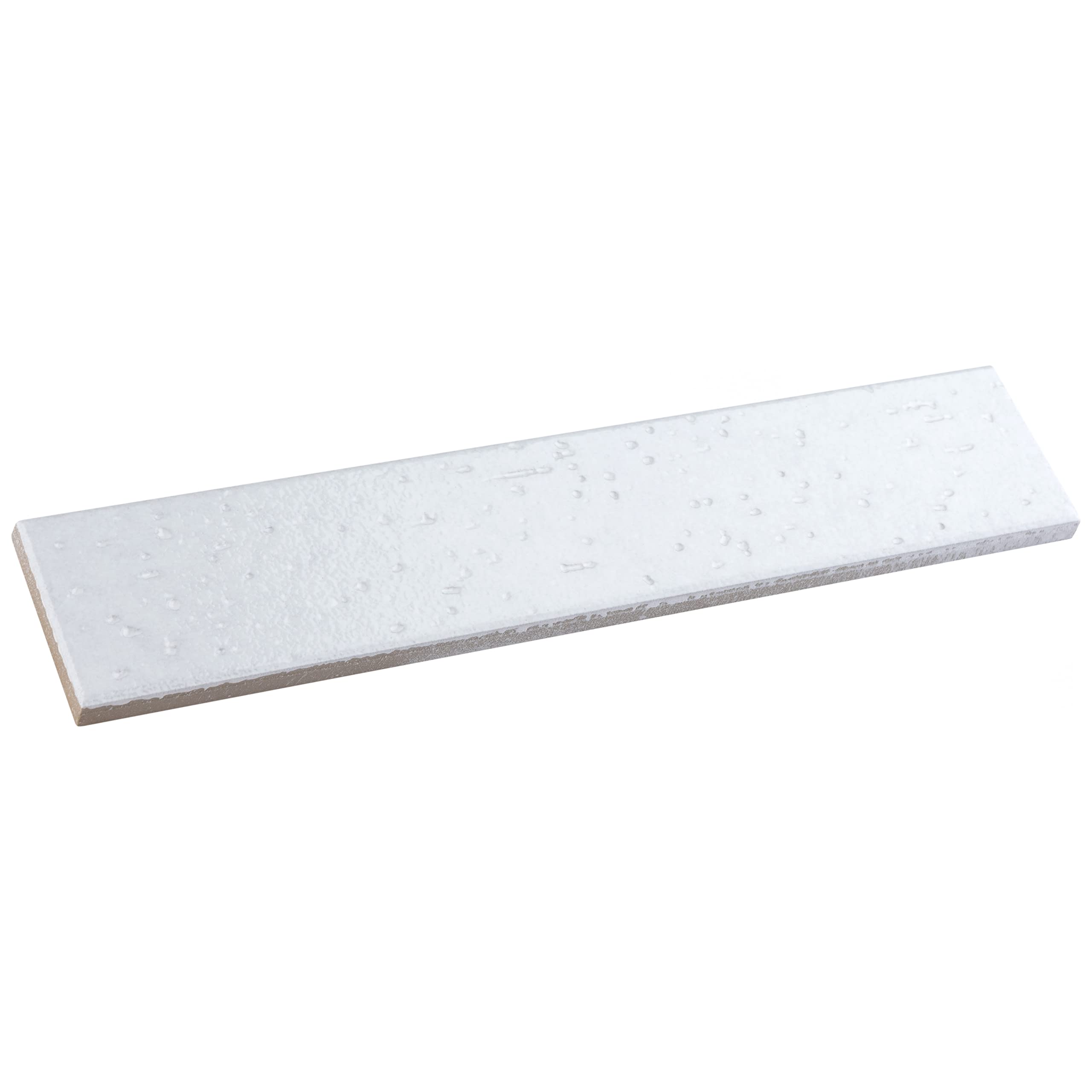 SomerTile FNA10MBIA Muretto Bianco Glossy 2x10 Inch Porcelain Tile - Matte White Wall & Floor Tile for Bathroom, Kitchen Backsplash, and Shower Renovation