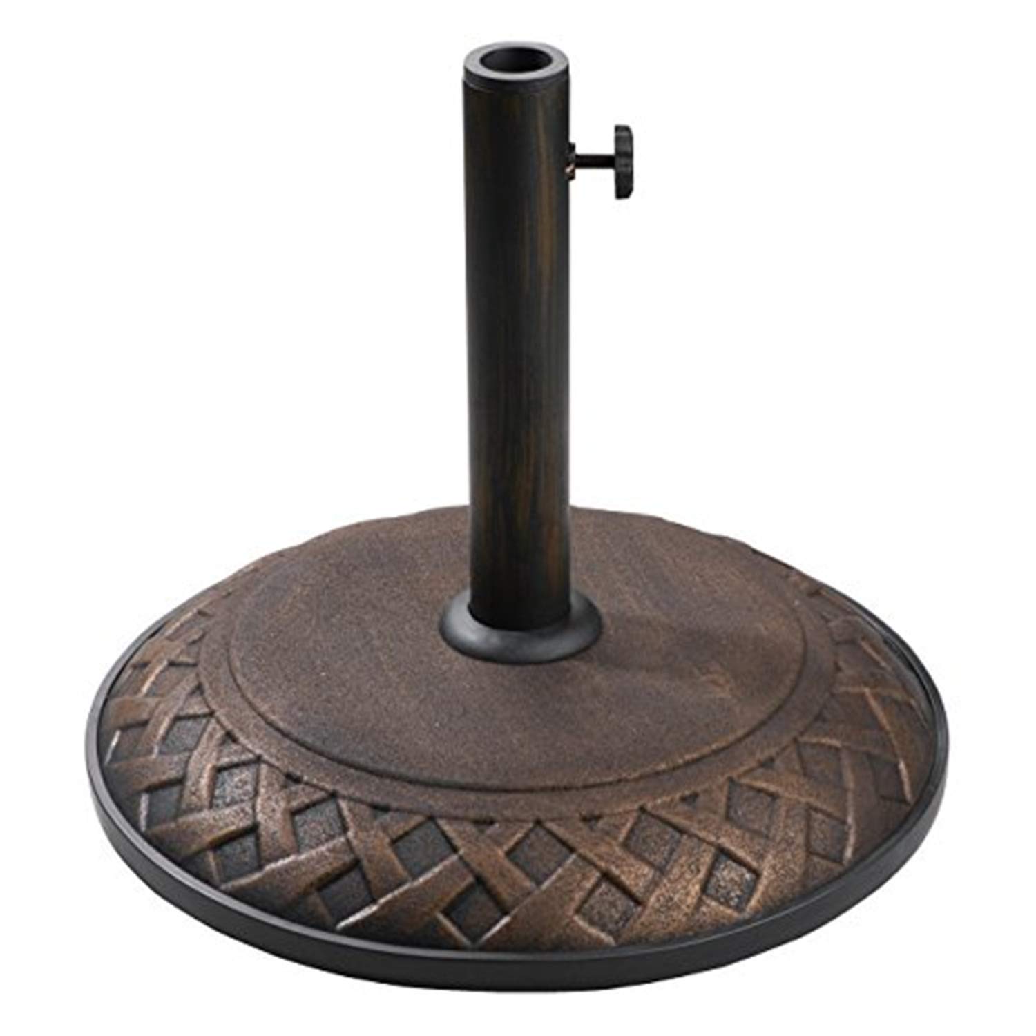 International Caravan Woven Resin Umbrella Stand - Waterproof Outdoor & Indoor Entryway Organizer for Patio, Garden, Porch, and Foyer Decor