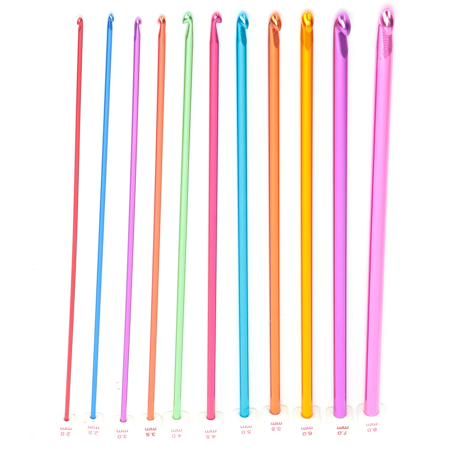 11-Piece Multicolor Crochet Hook Set - Complete Knitting Needles Kit for Beginners & Experts - Perfect for DIY Crafts, Home Decor & Handmade Gifts