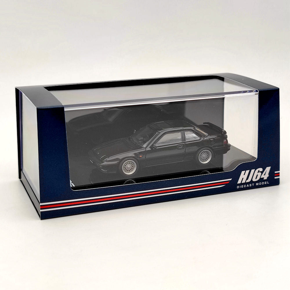 1/64 Scale Hobby Japan Honda Prelude Si (BA5) 1989 Customized Version Black Diecast Model Car - Collectible Toy Gift for Car Enthusiasts & Perfect for Display, Racing Games, and Birthday Presents